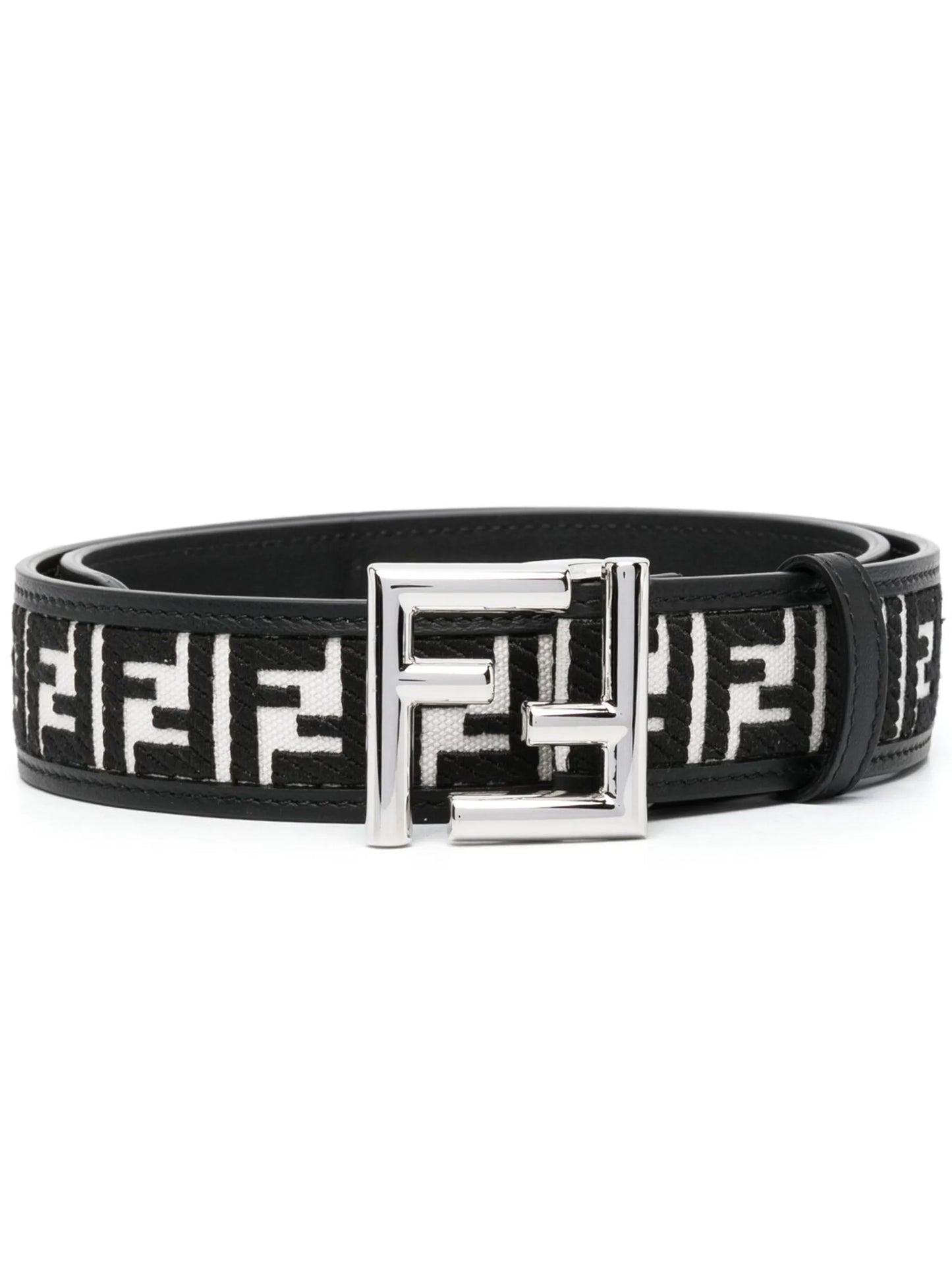 FF-initials leather belt