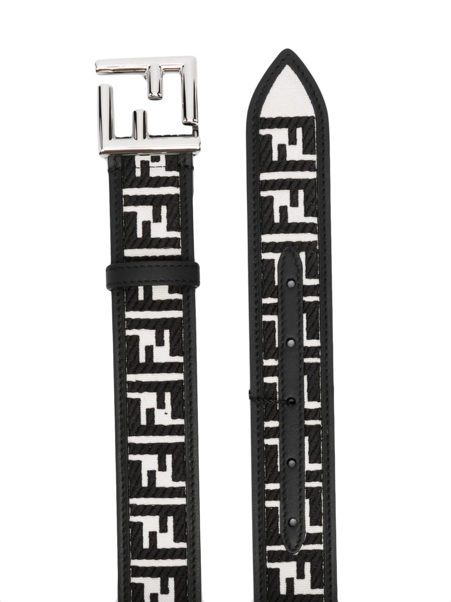 FF-initials leather belt
