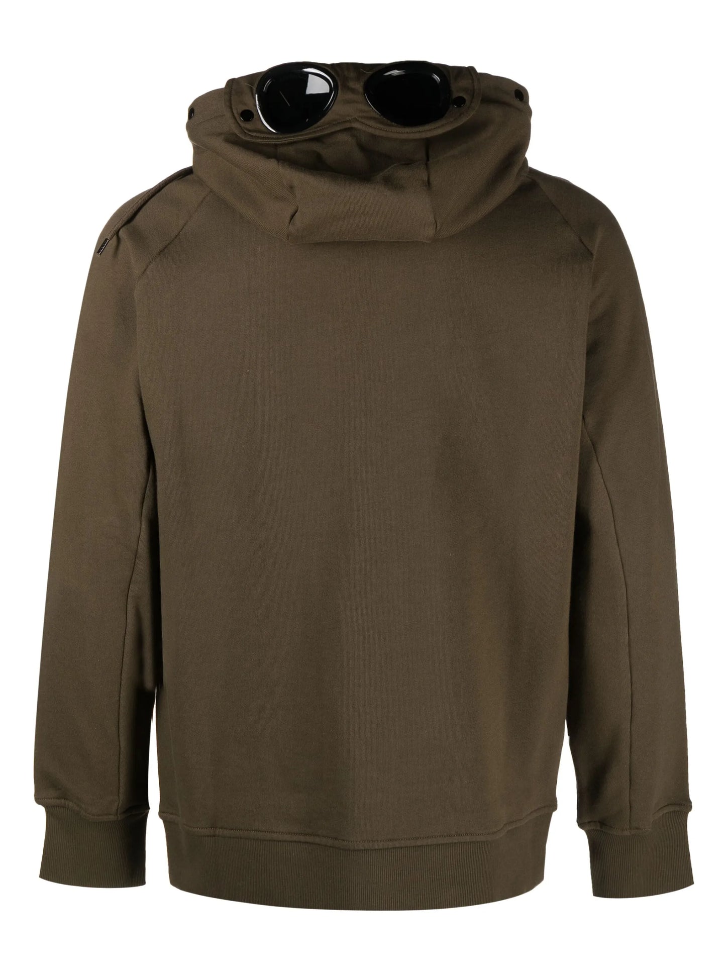 Goggle-detail zip-up hoodie