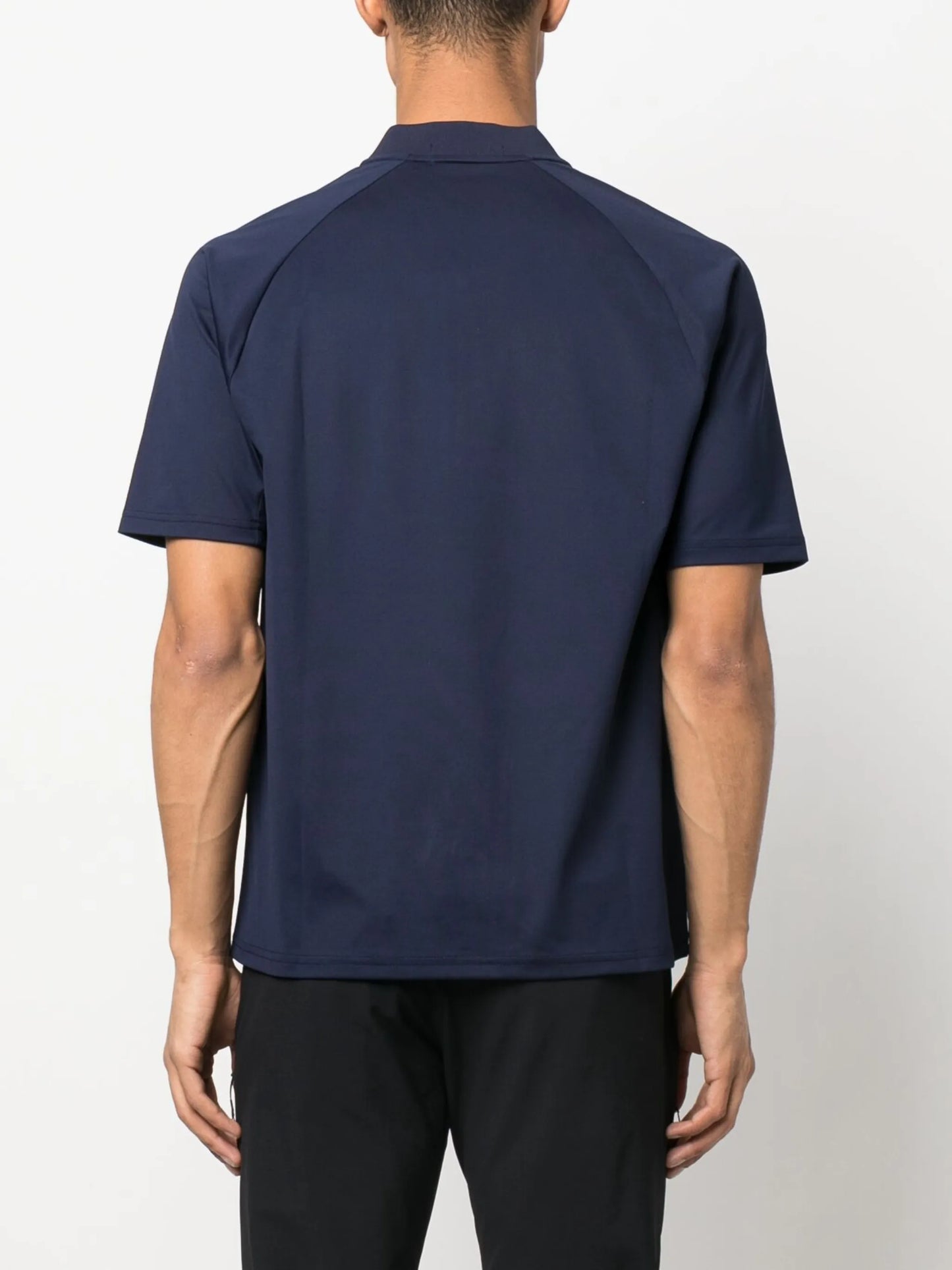 zipped performance polo T-shirt