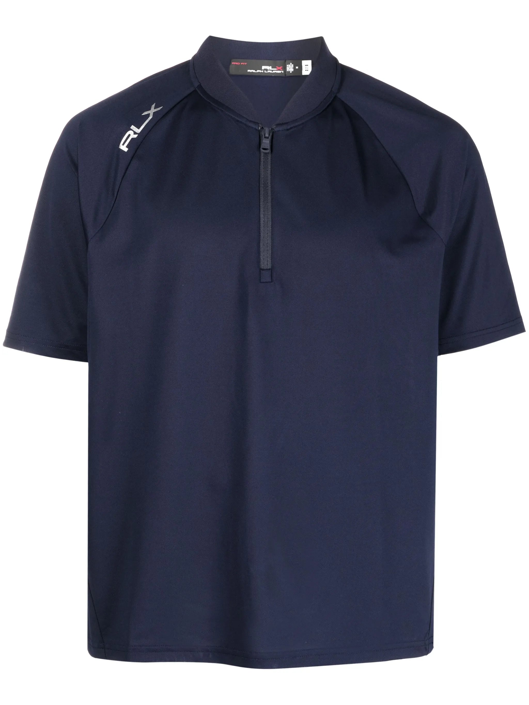 zipped performance polo T-shirt