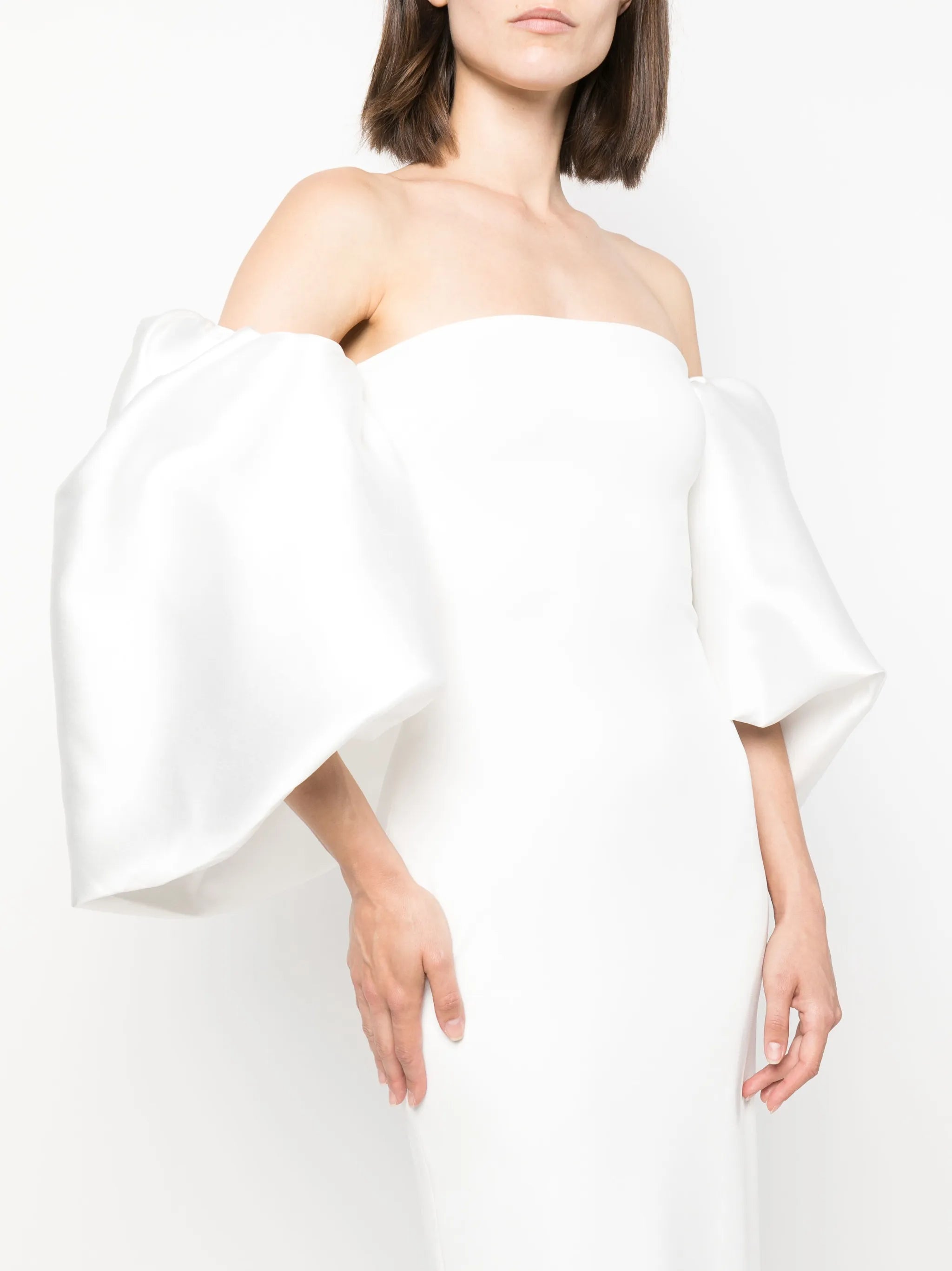 Pia puff-sleeve maxi dress