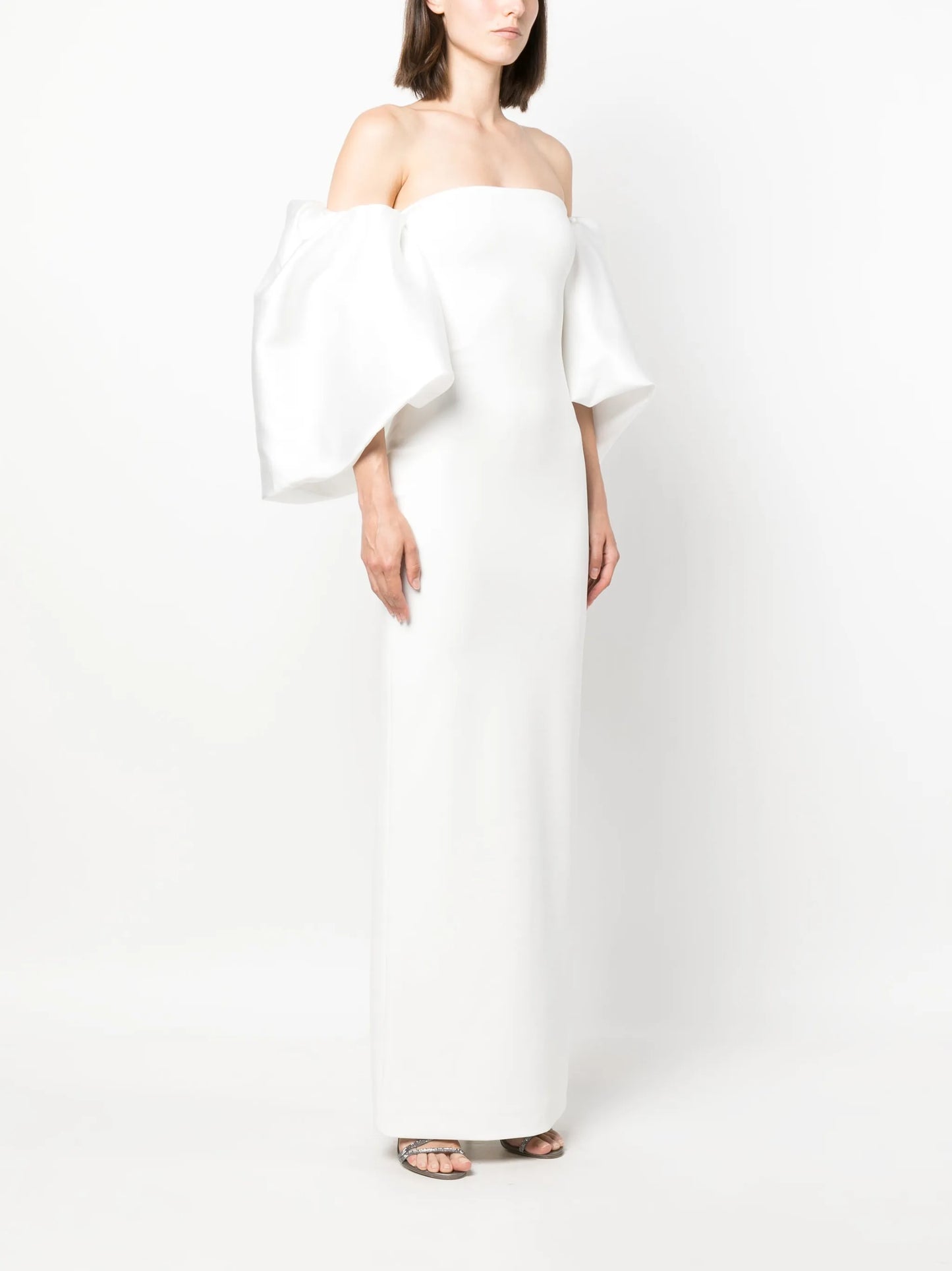 Pia puff-sleeve maxi dress