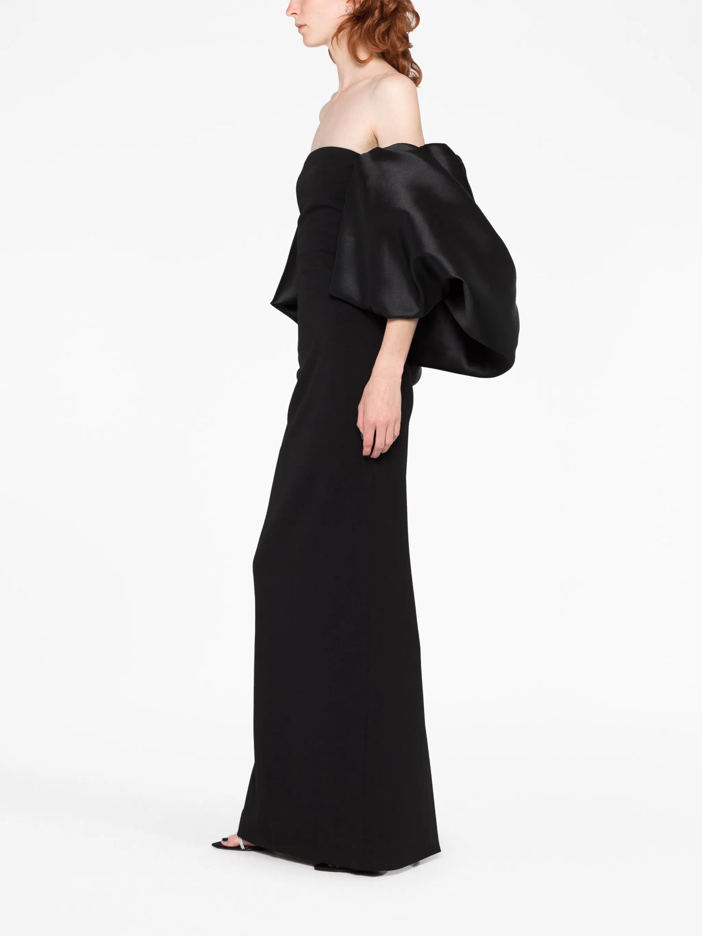 Pia puff-sleeve maxi dress