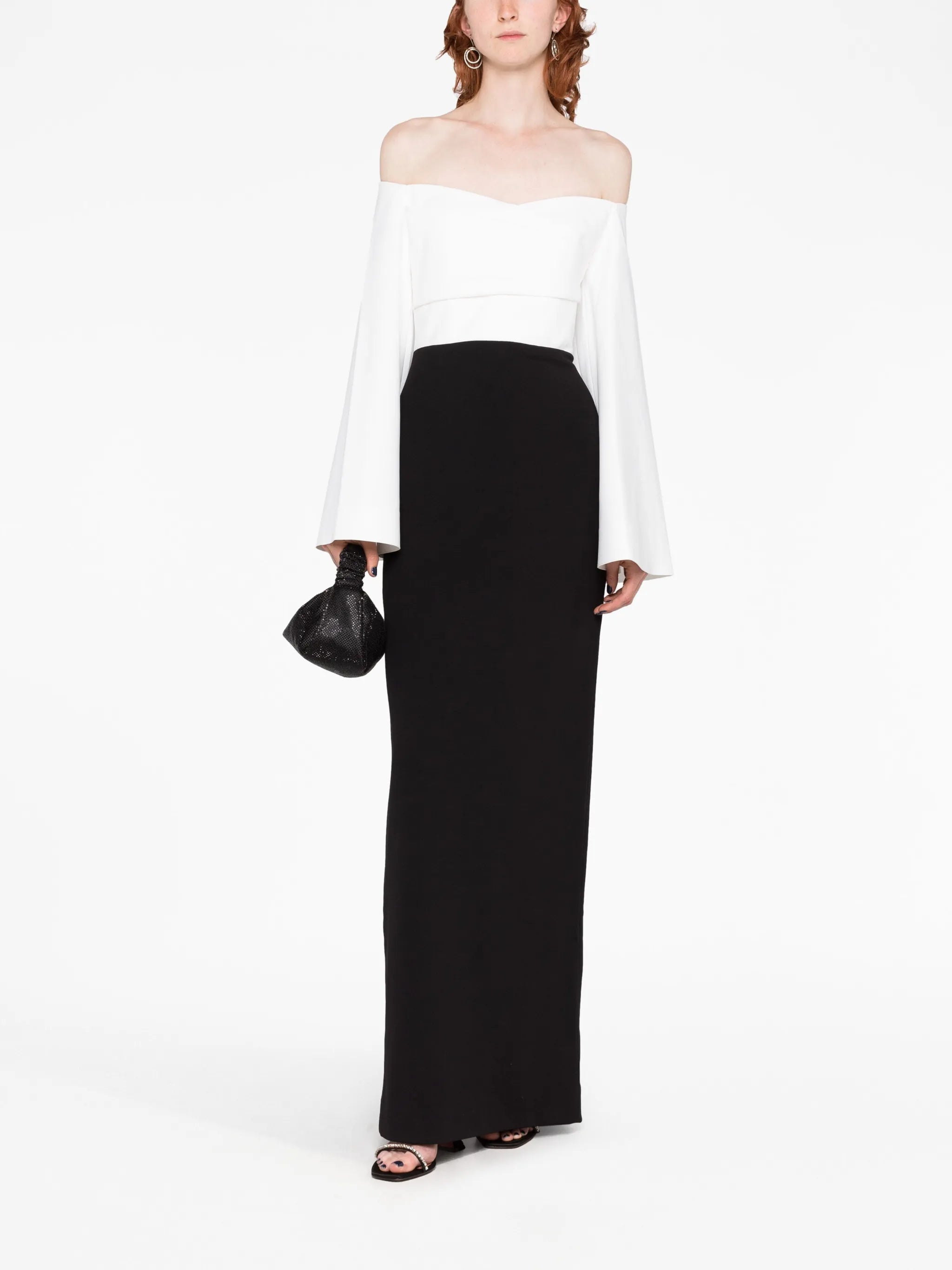 Eliana wide-sleeve maxi dress