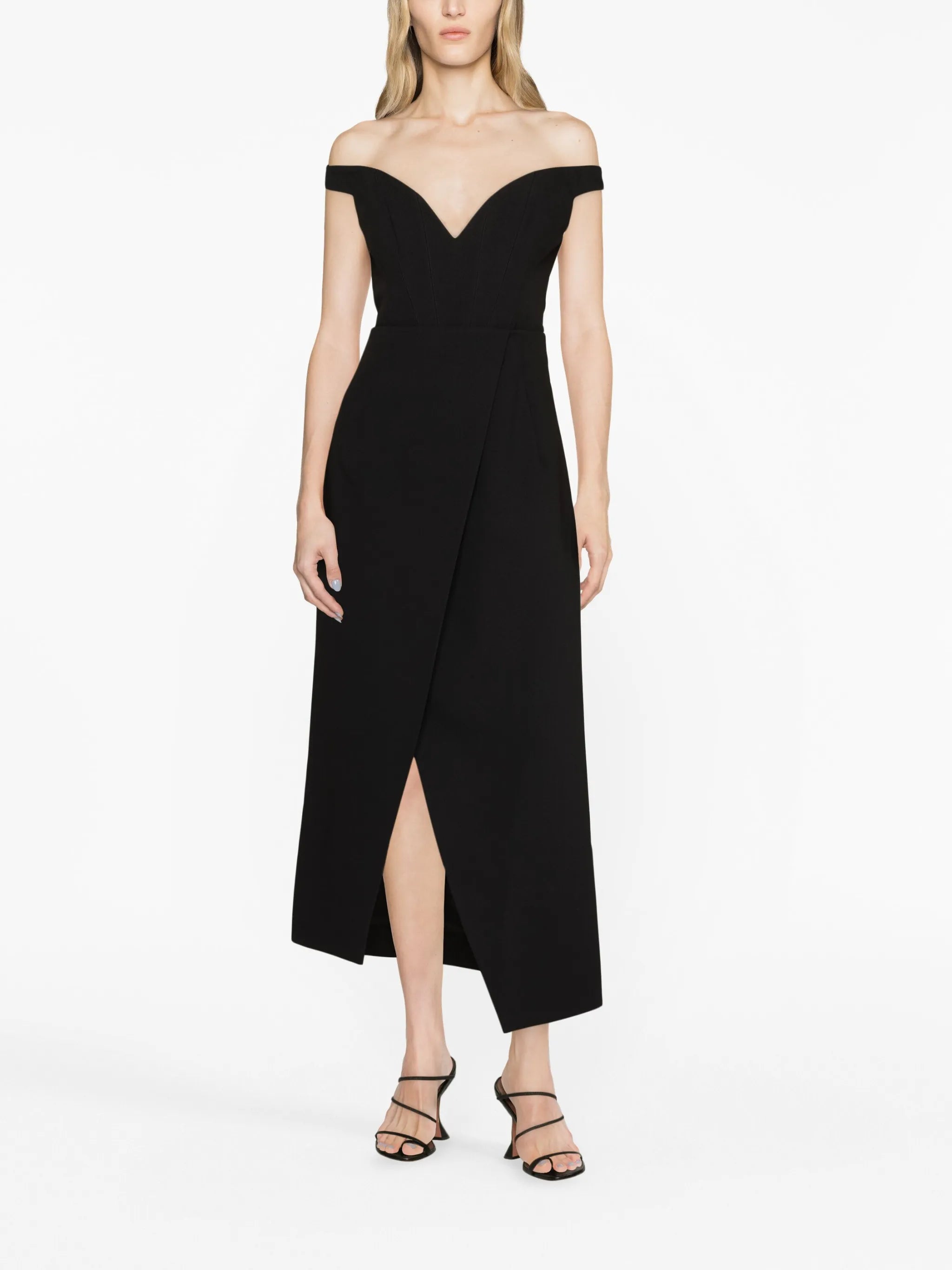 Karter crepe midi dress
