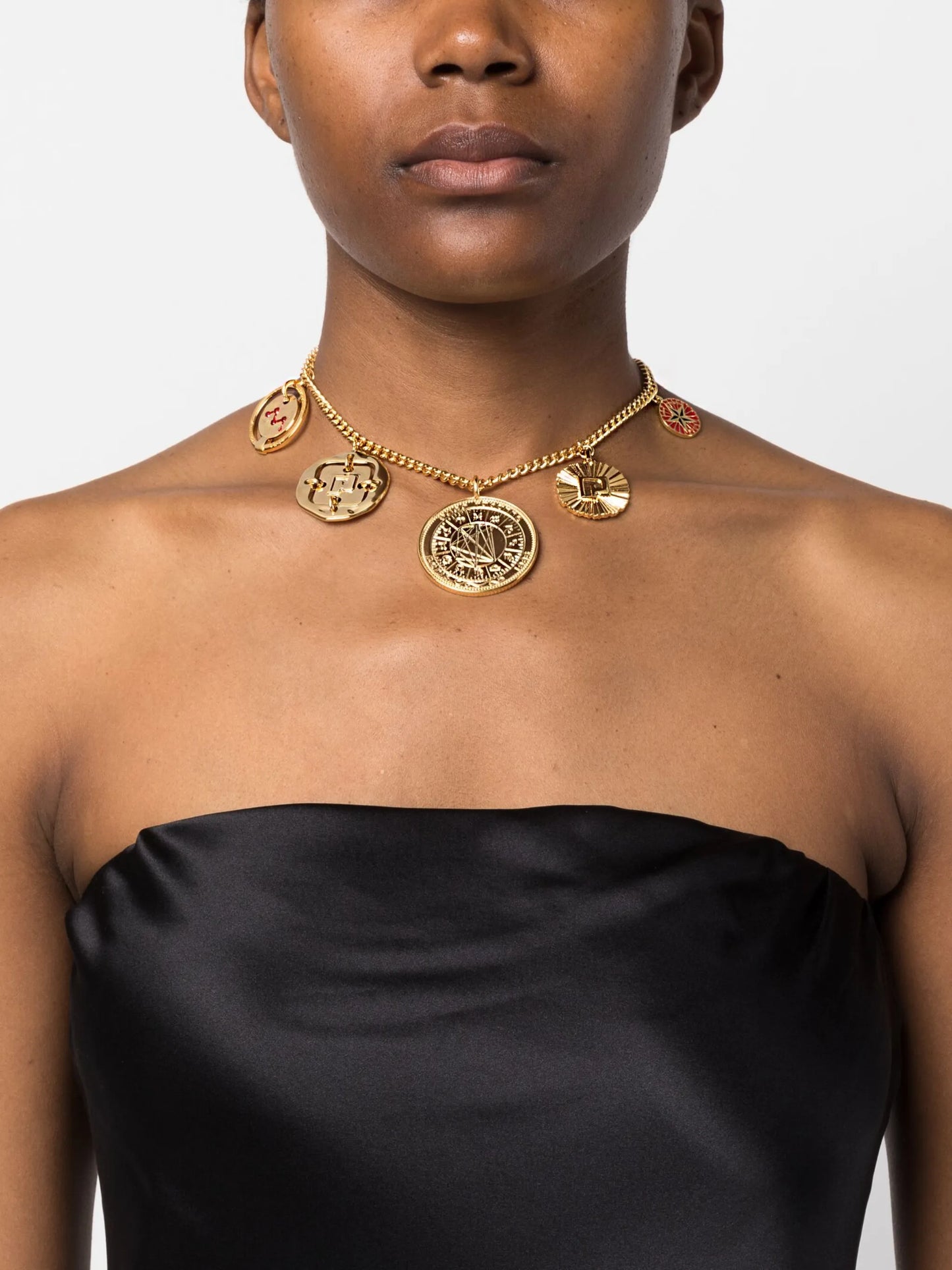 Medals charm necklace