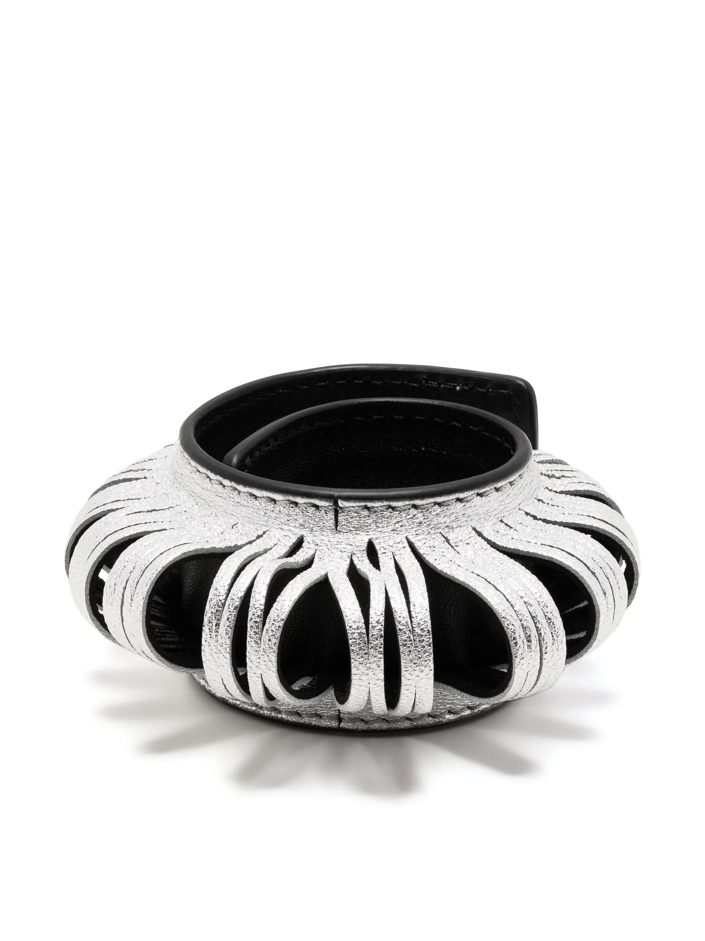 metallic slit-detail bracelet