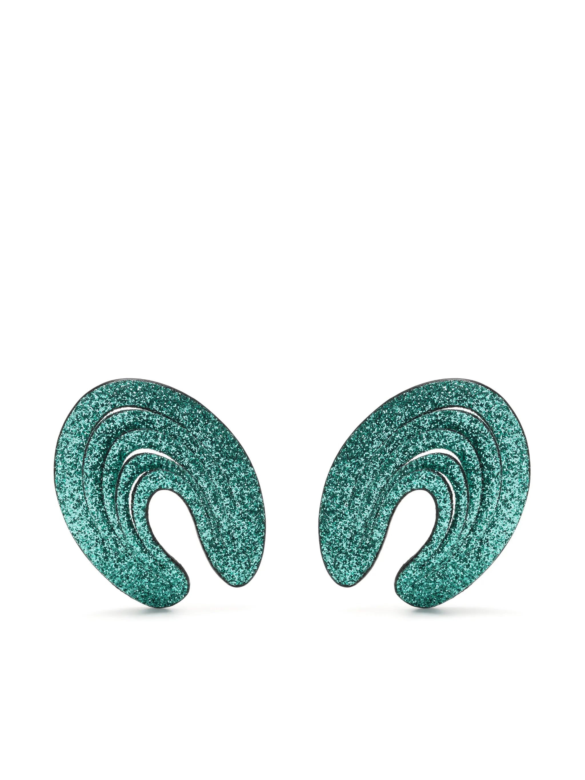 glitter spiral earrings