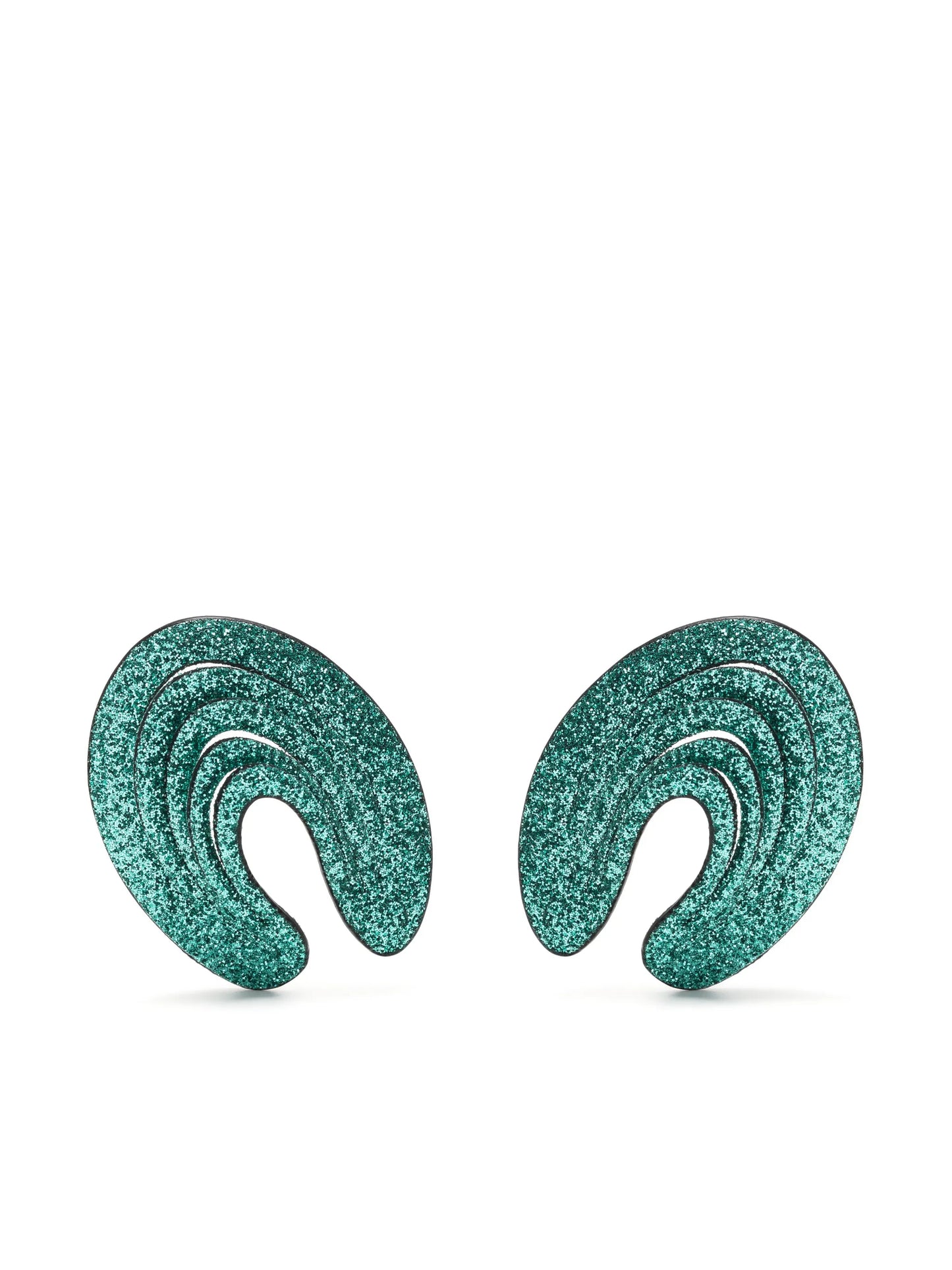 glitter spiral earrings