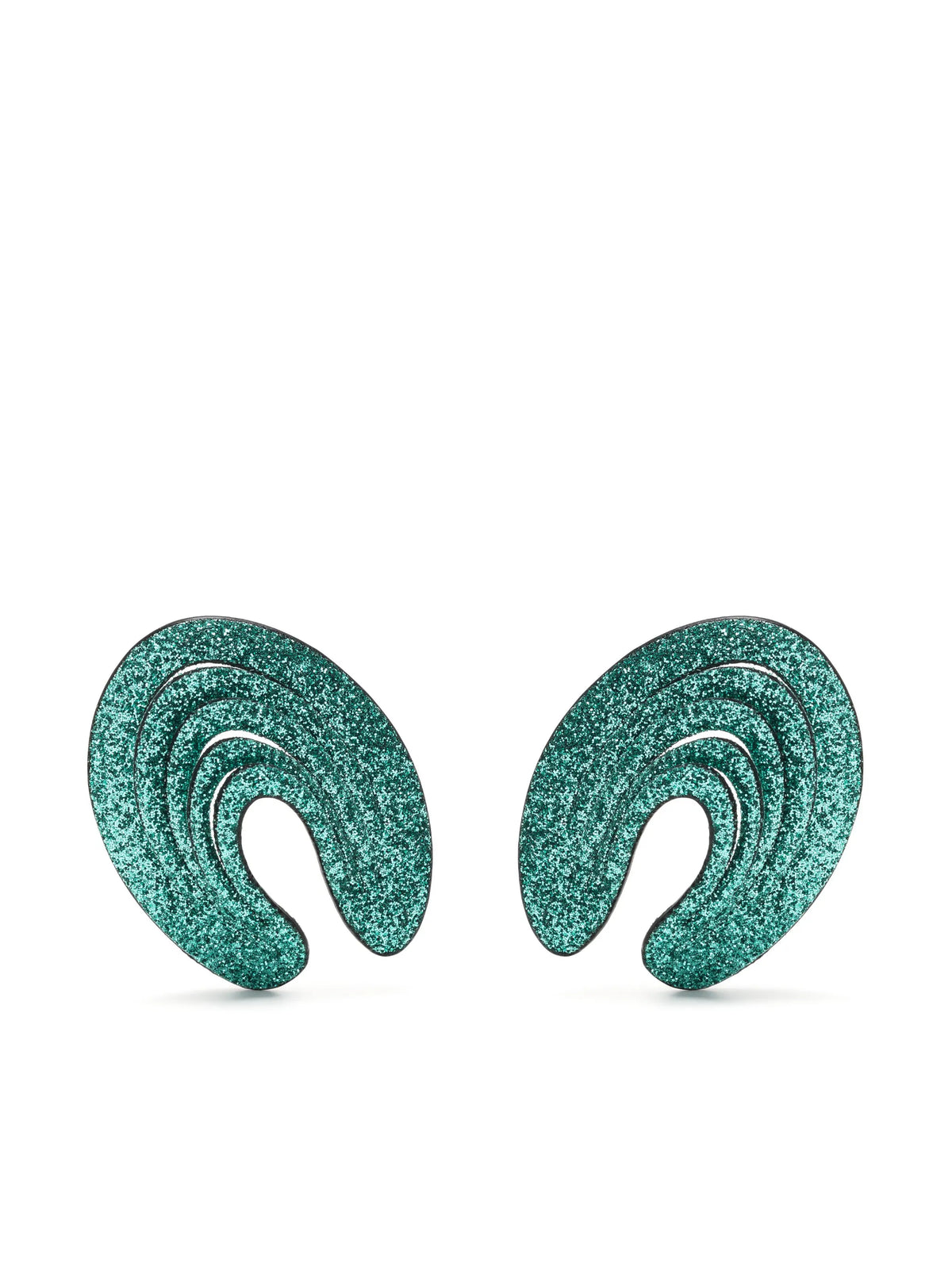 glitter spiral earrings