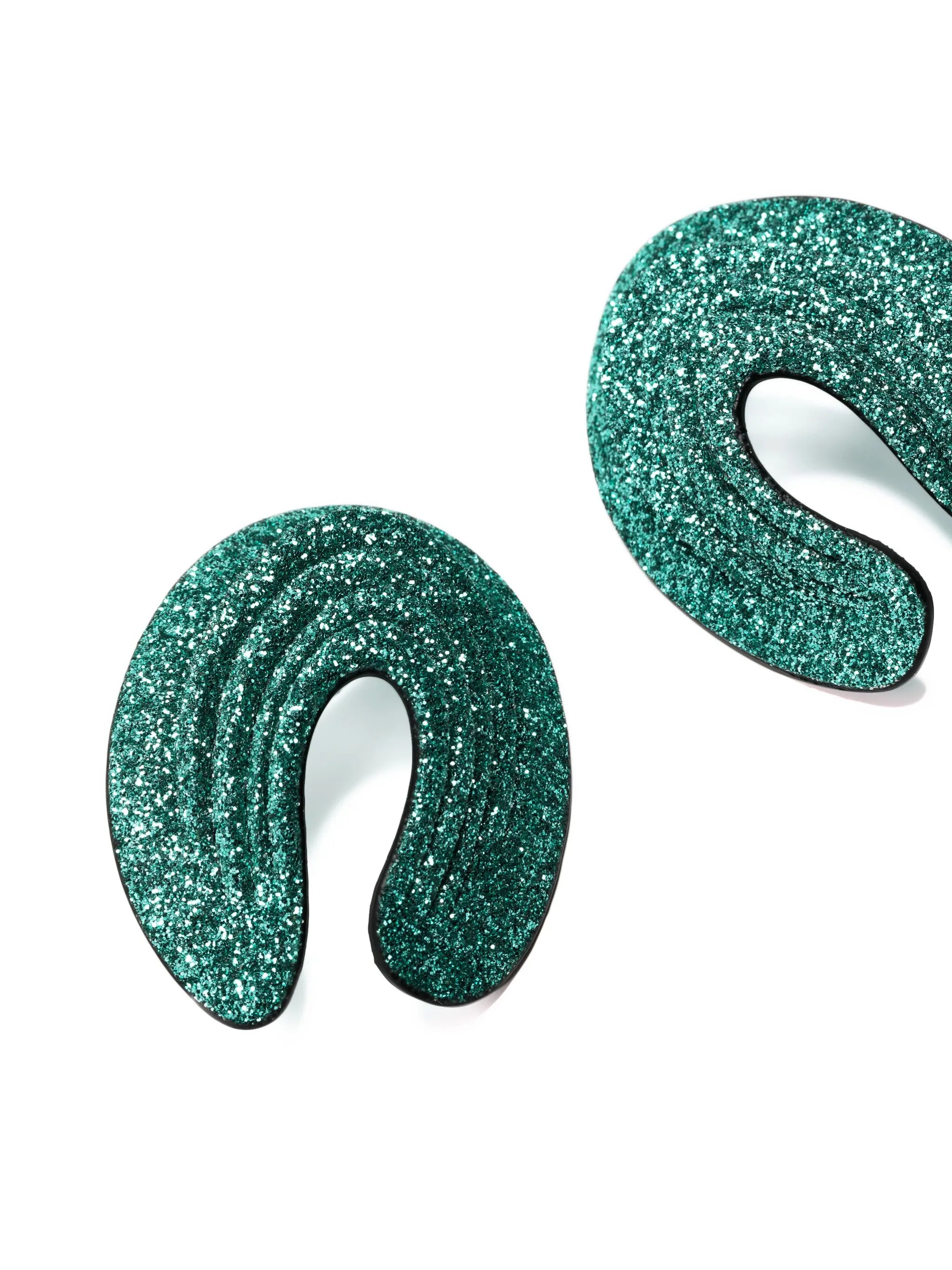 glitter spiral earrings