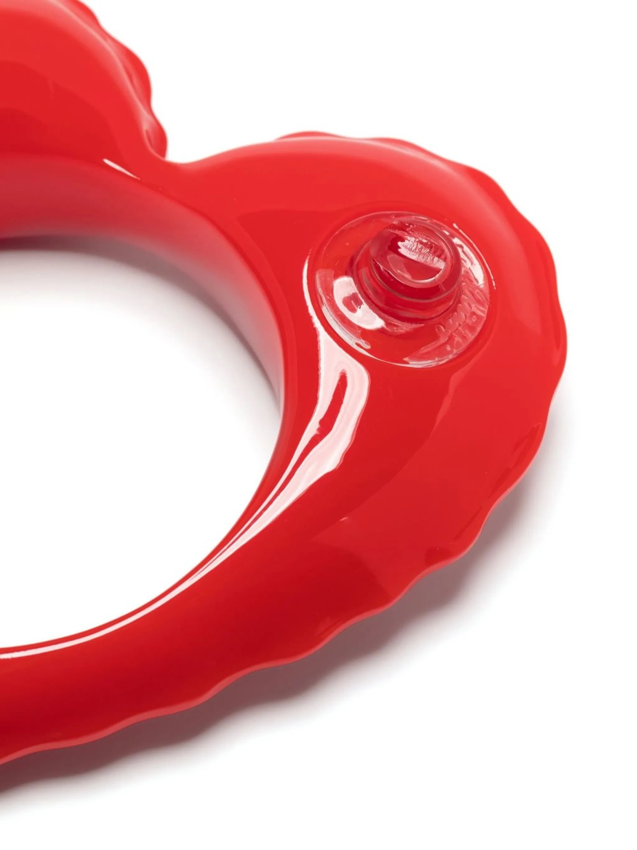 inflatable heart-motif resin bangle