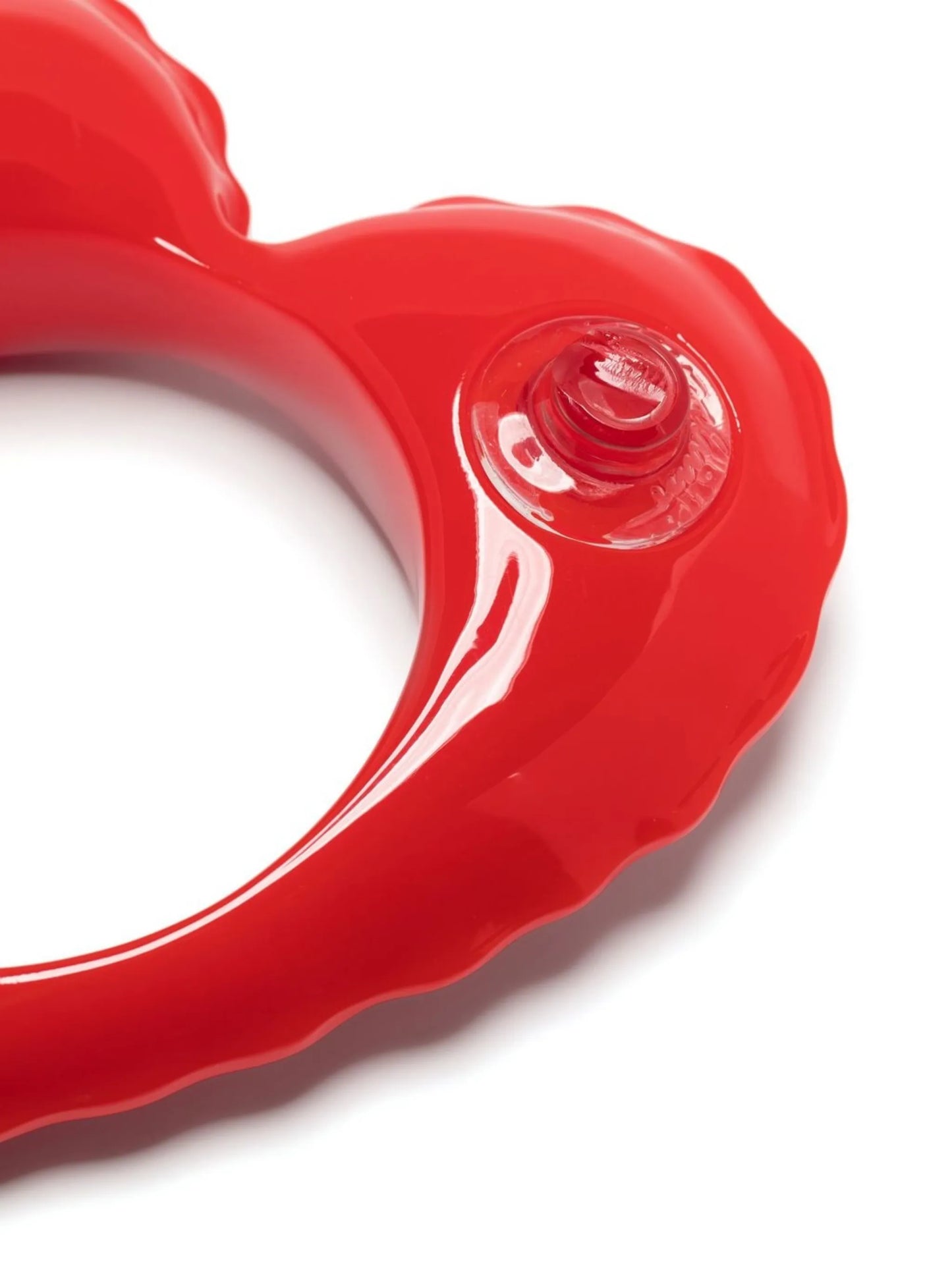 inflatable heart-motif resin bangle