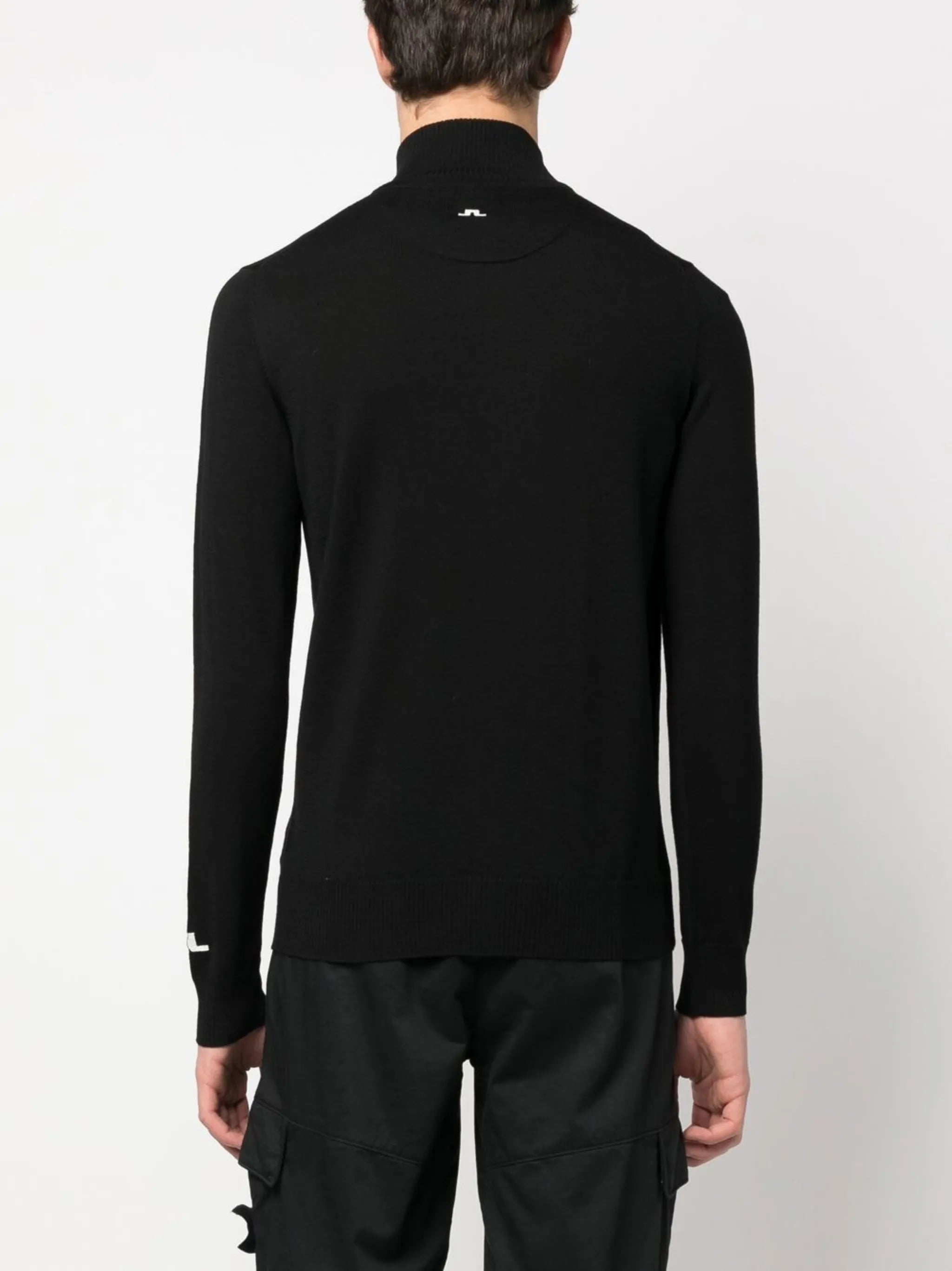 half-zip fine-knit jumper
