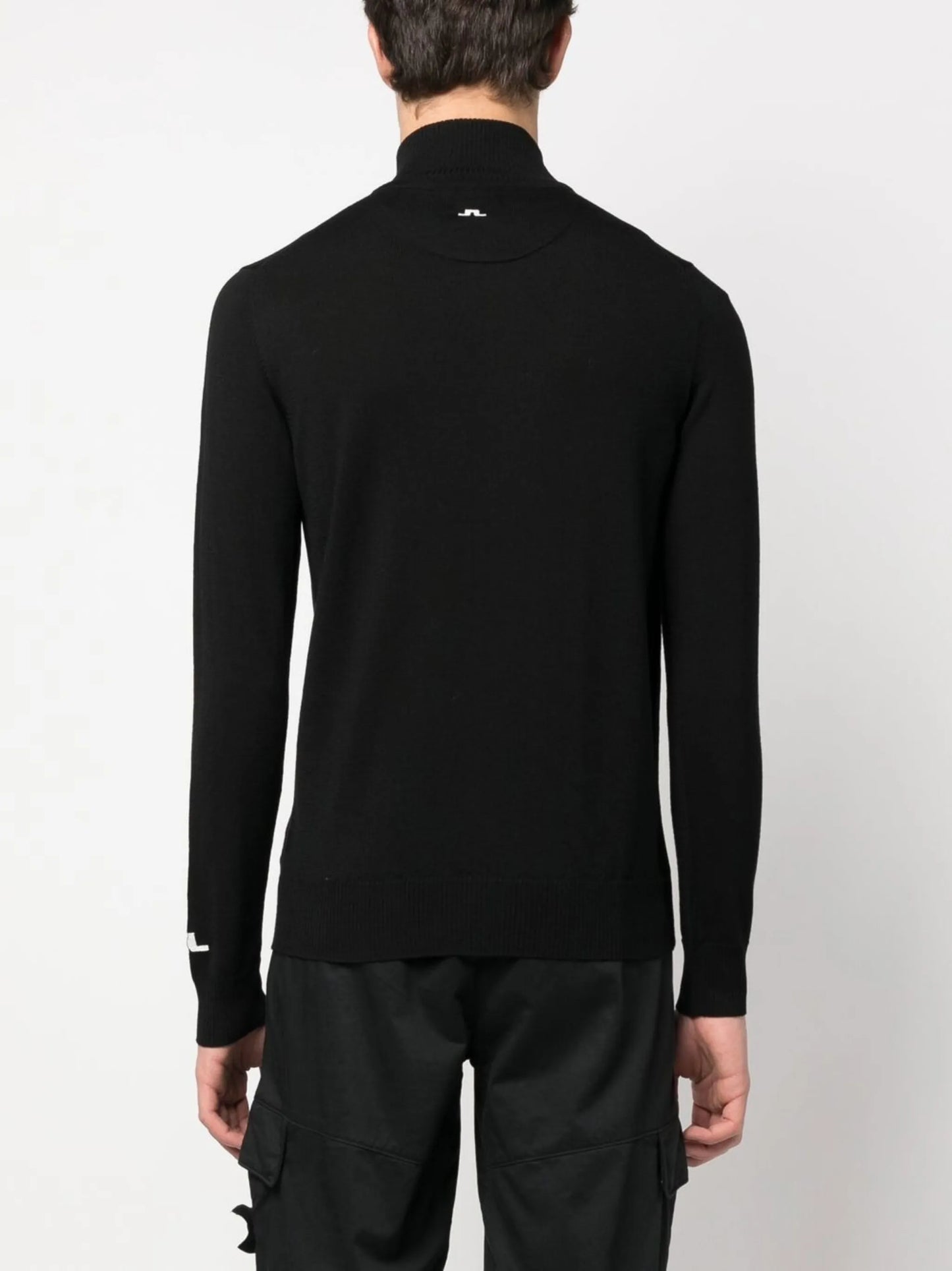 half-zip fine-knit jumper