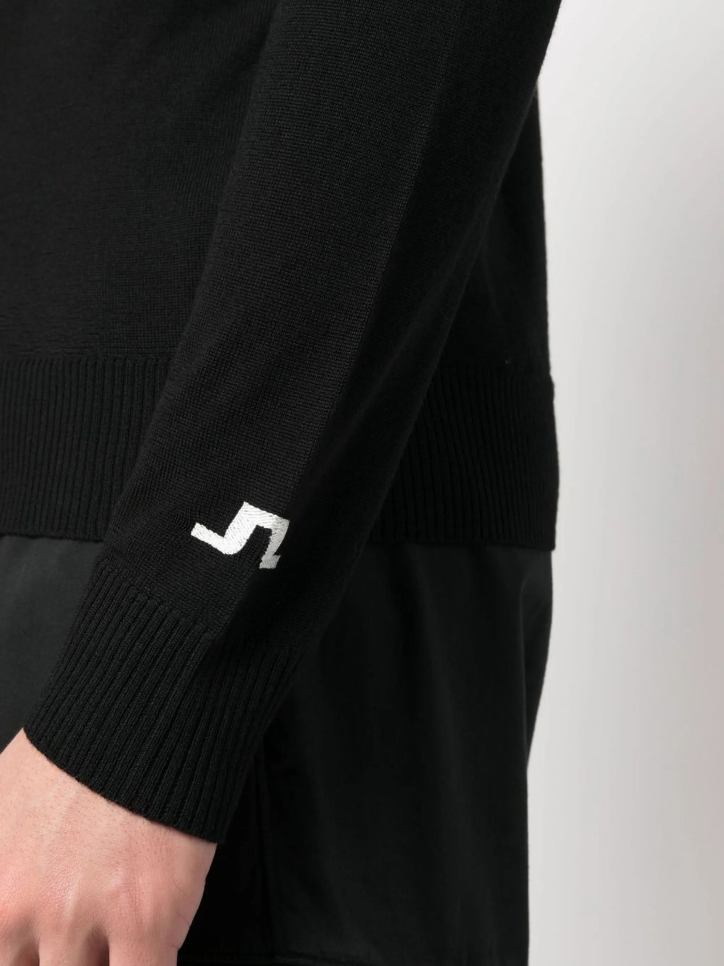 half-zip fine-knit jumper
