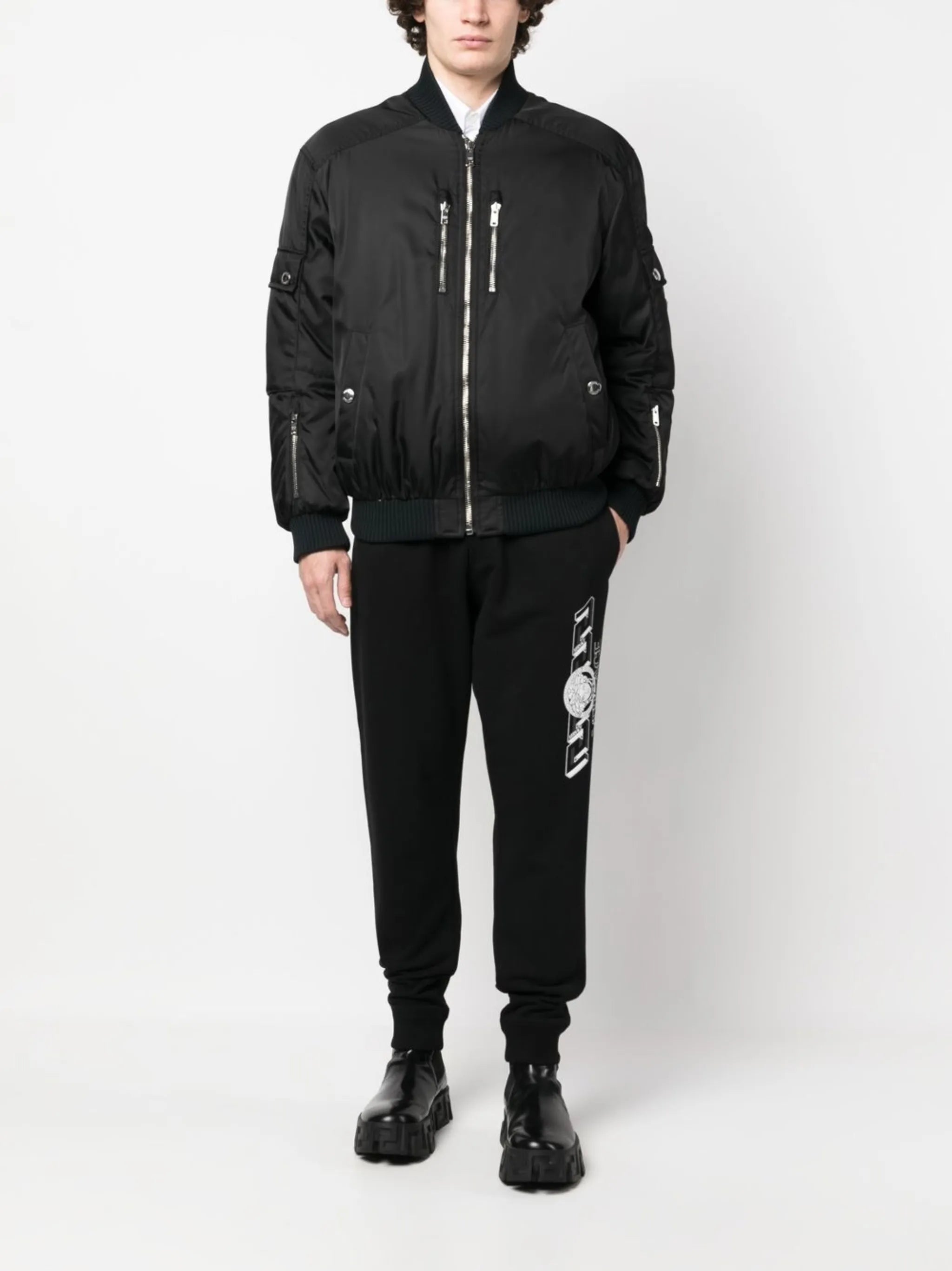 Medusa-print tapered sweatpants