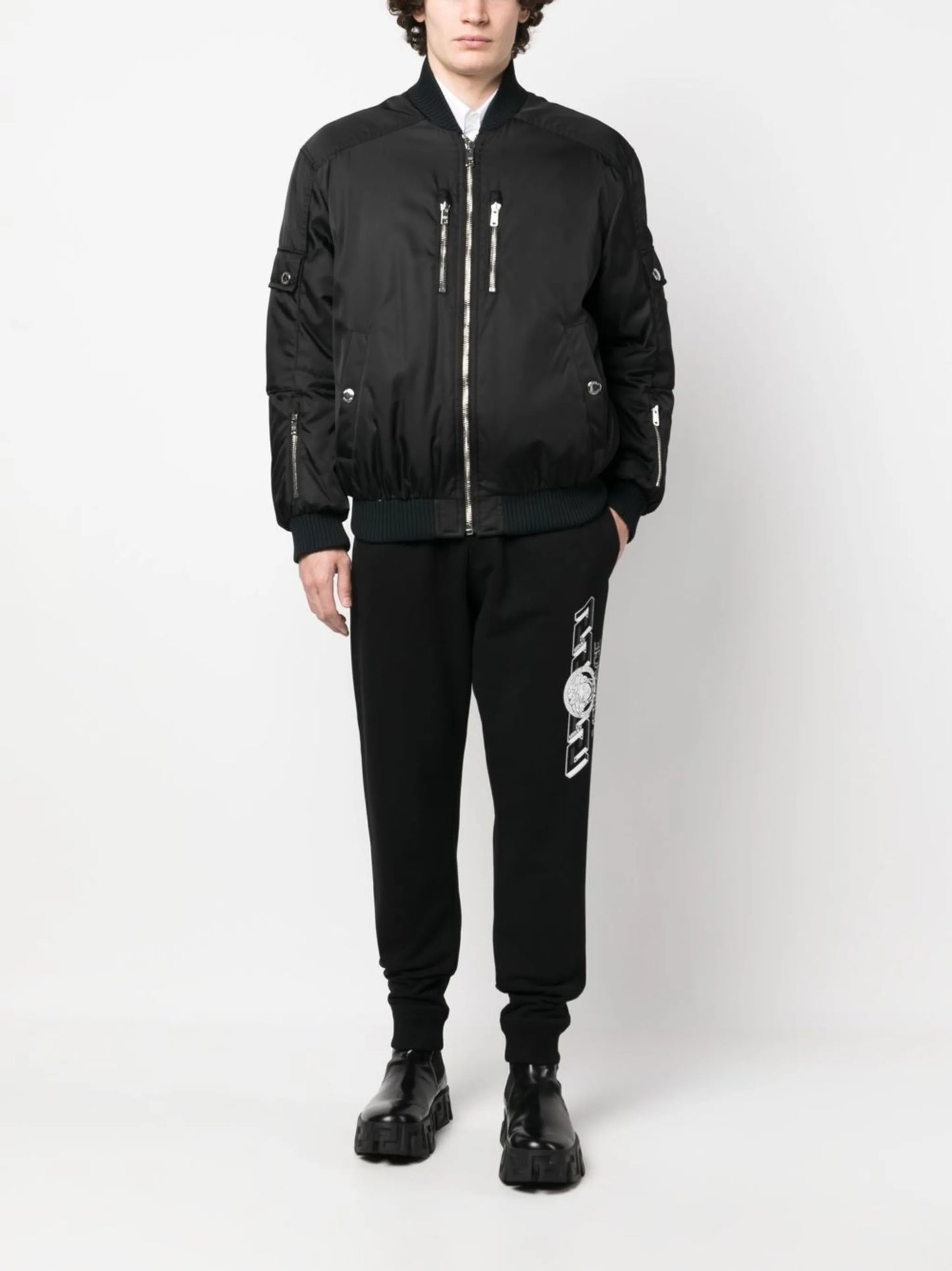 Medusa-print tapered sweatpants