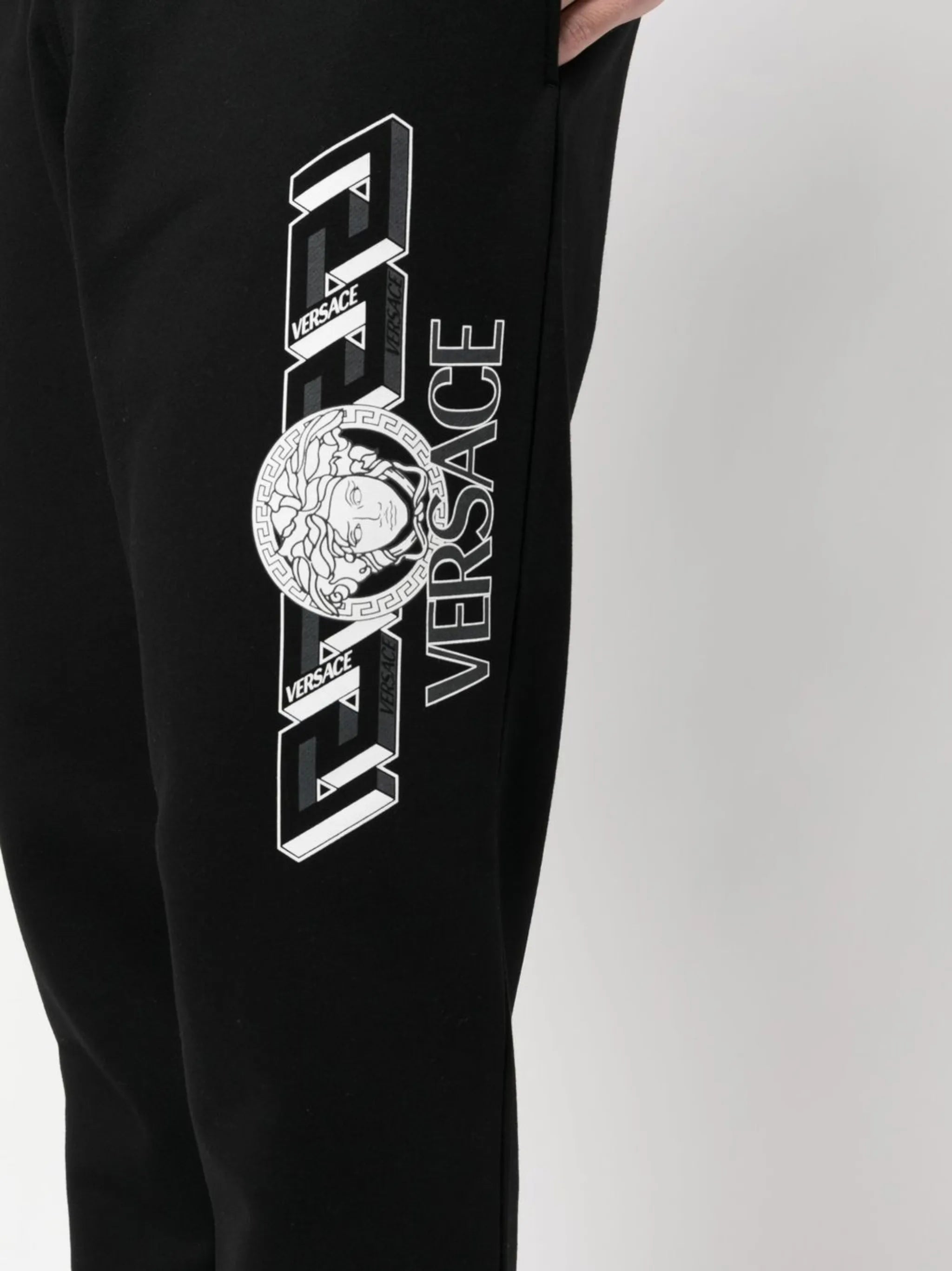 Medusa-print tapered sweatpants