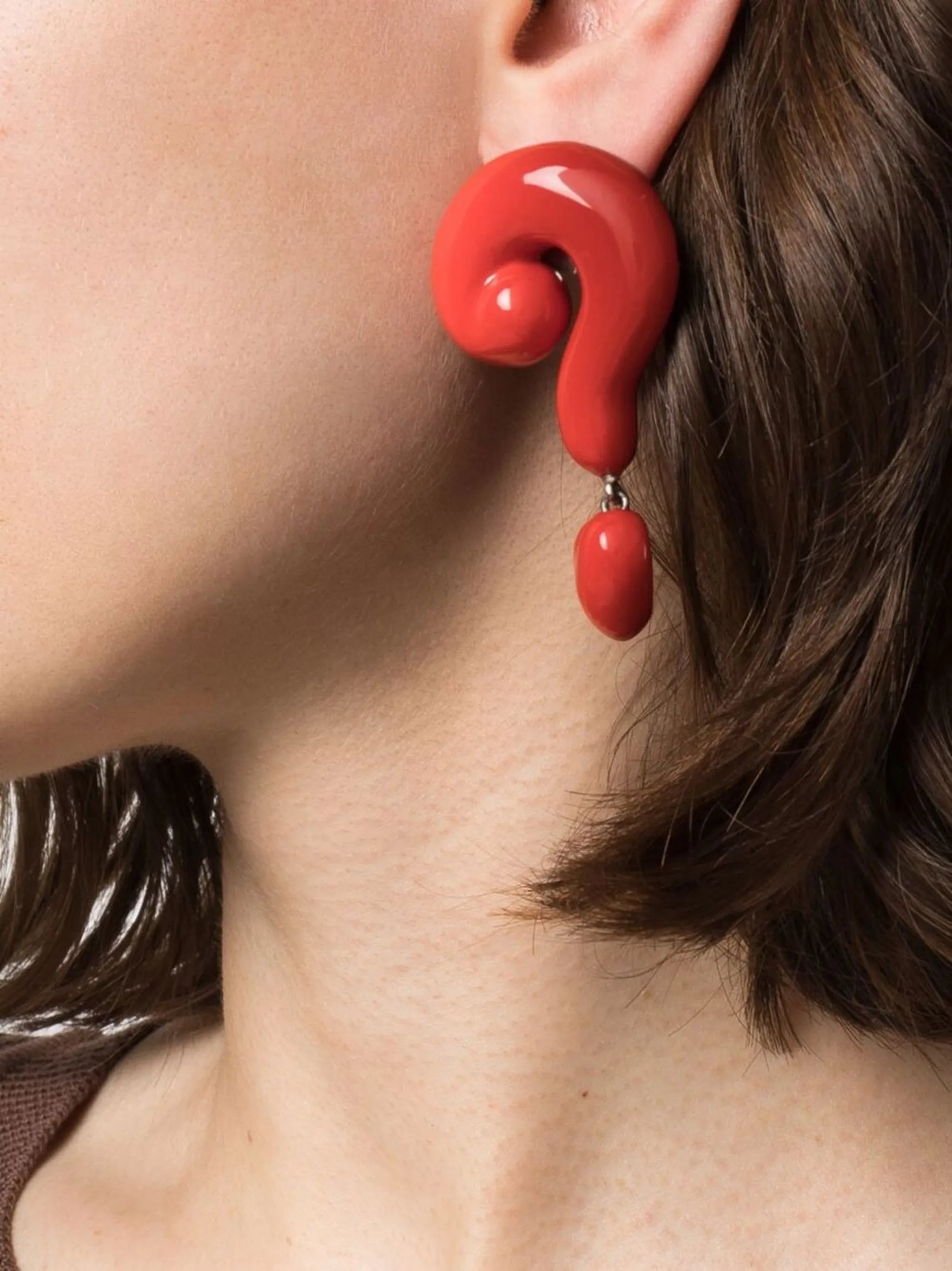 Question Mark drop earrings