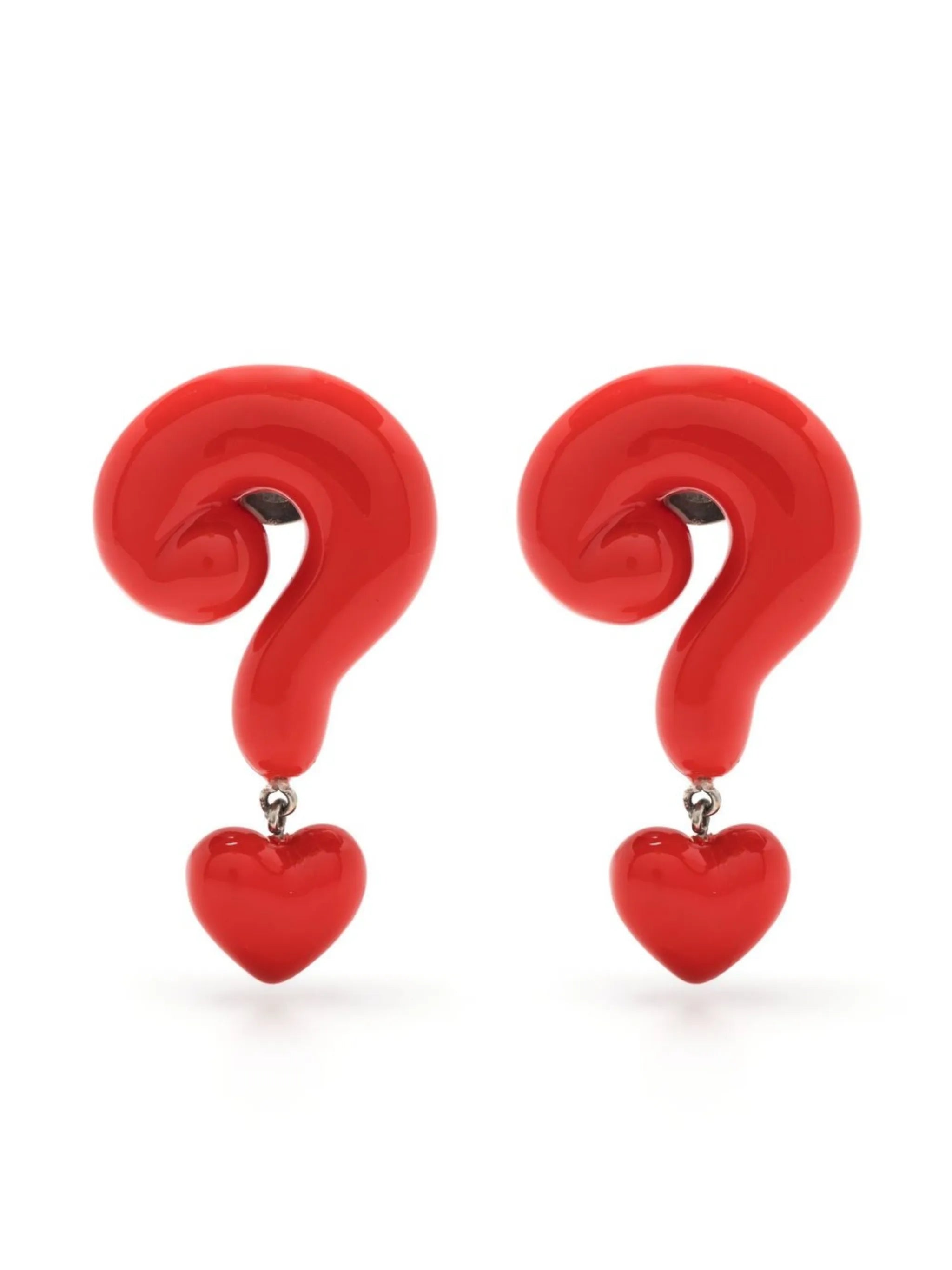 Question Mark drop earrings