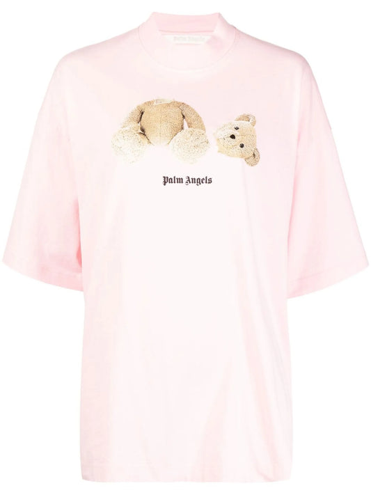 bear-print cotton T-shirt