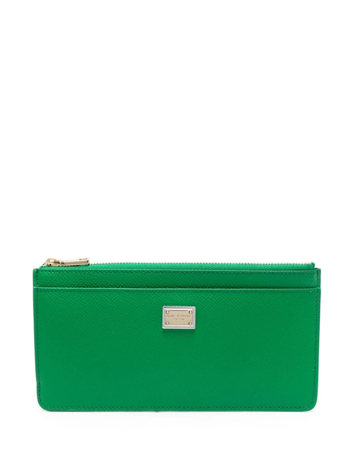 logo-plaque leather wallet