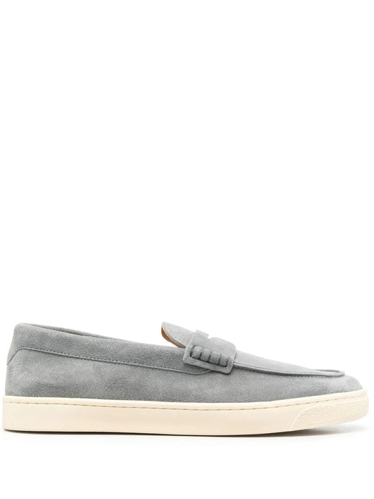 suede penny loafers