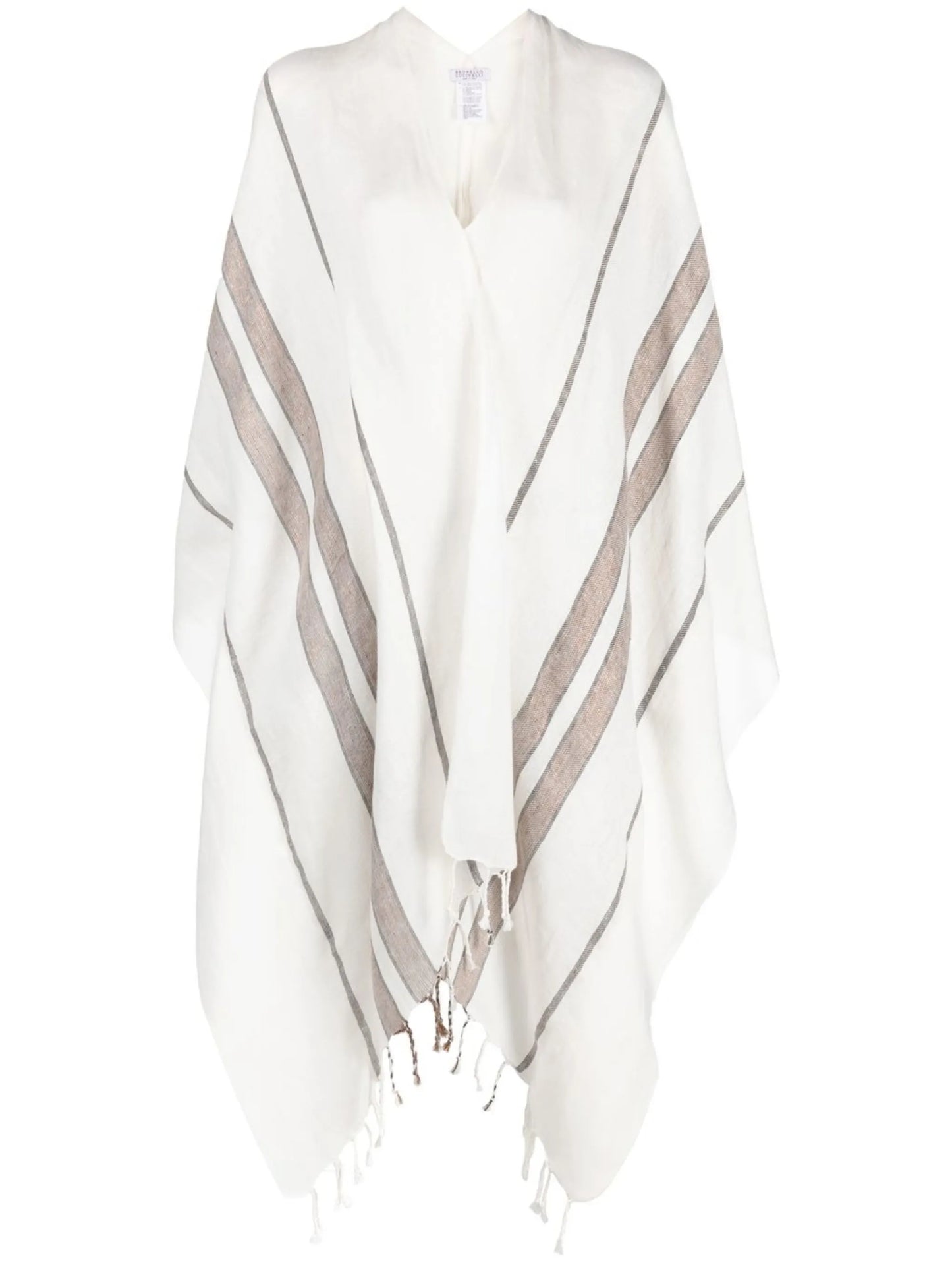stripe-pattern poncho