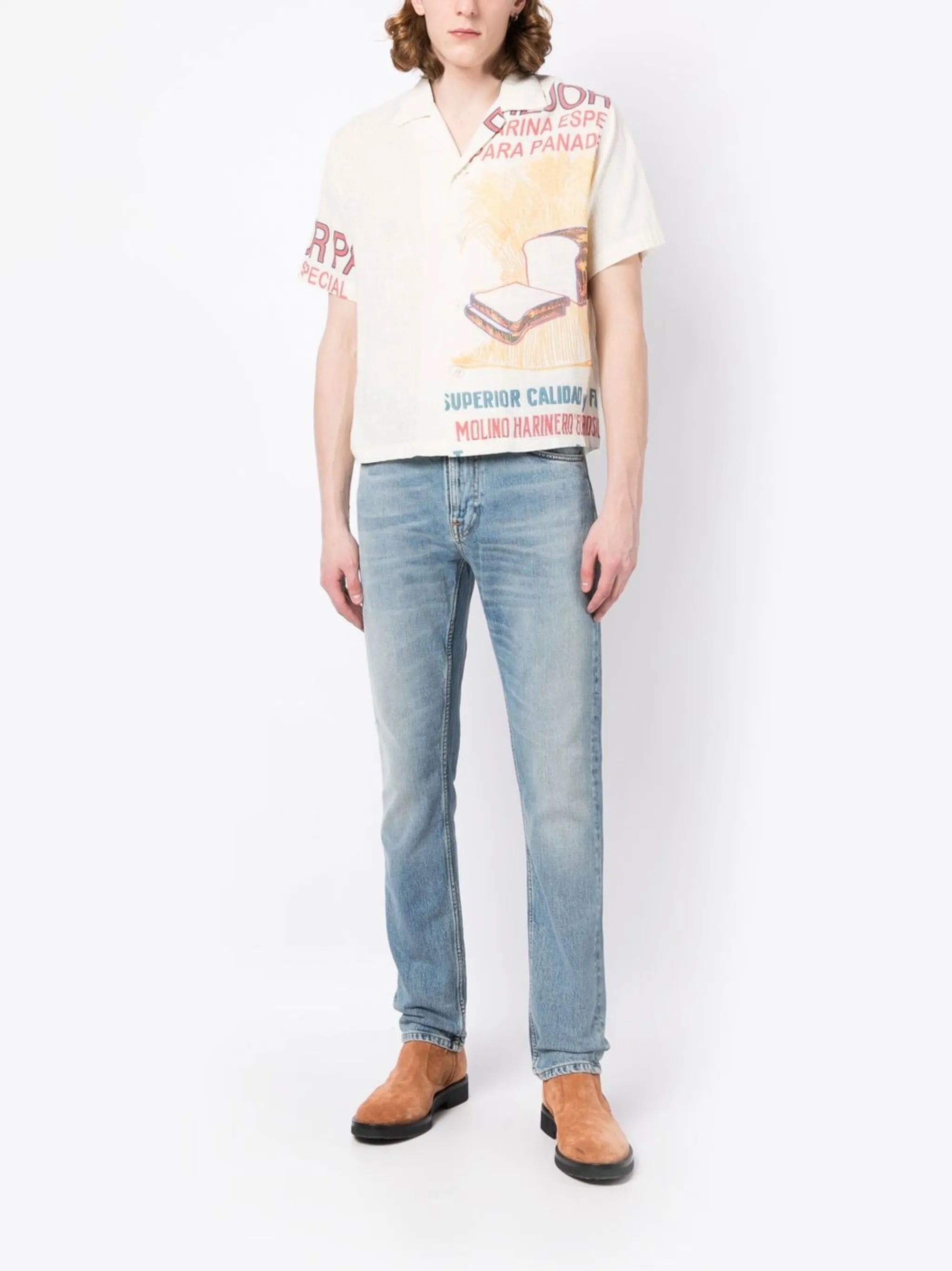 straight-leg jeans