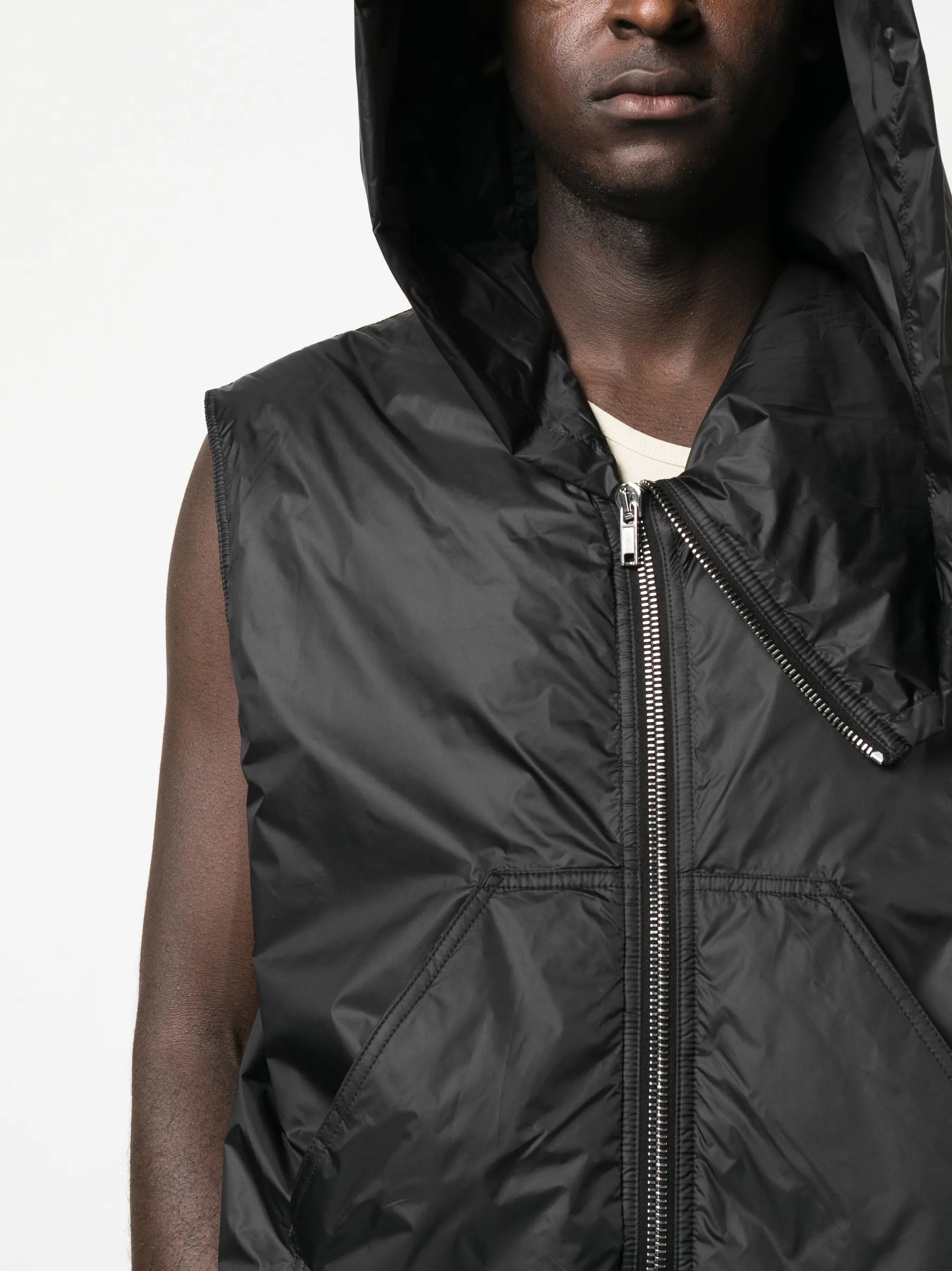pouch-pocket zip-up hoodie