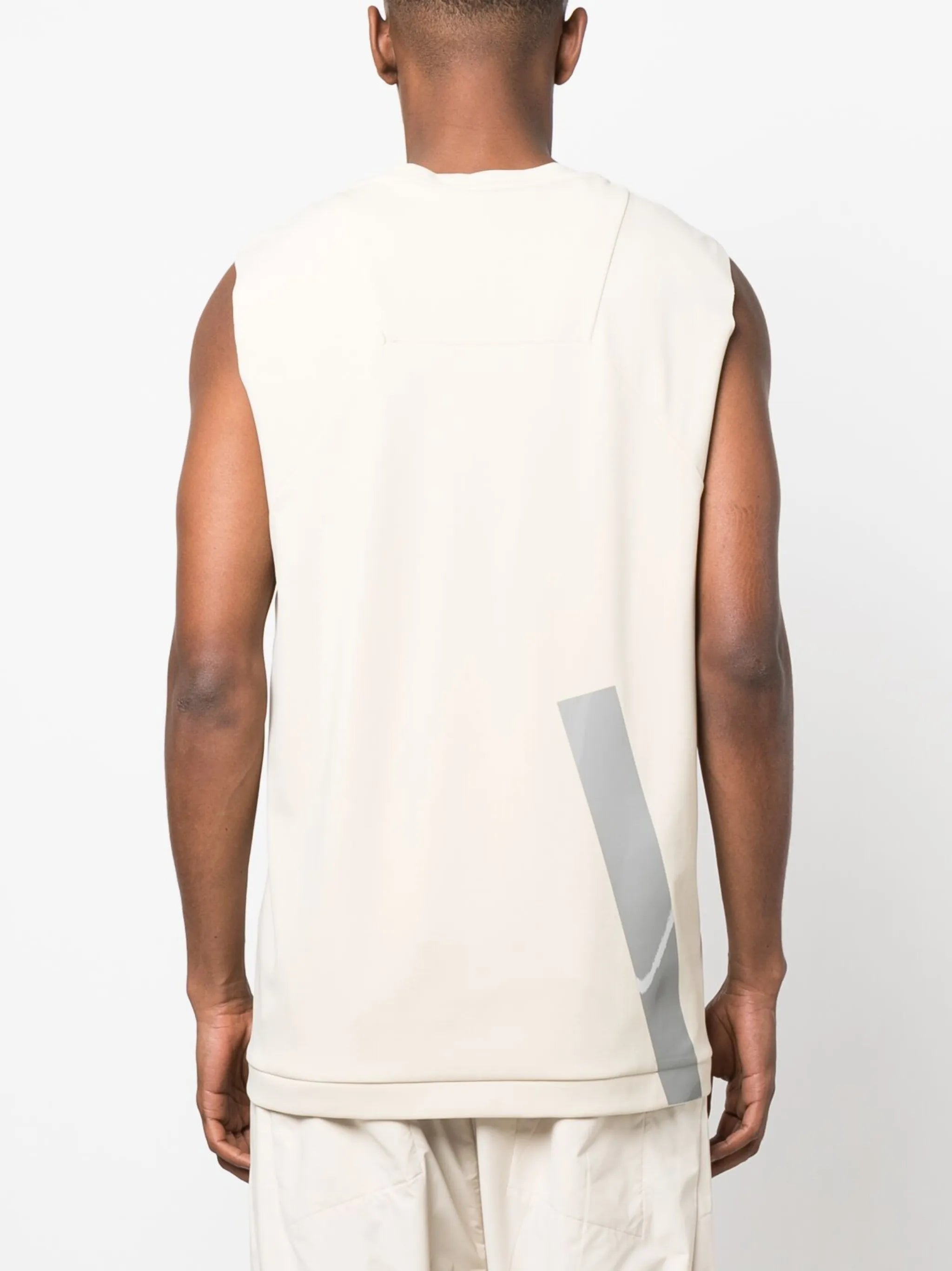 logo-embroidered tank top