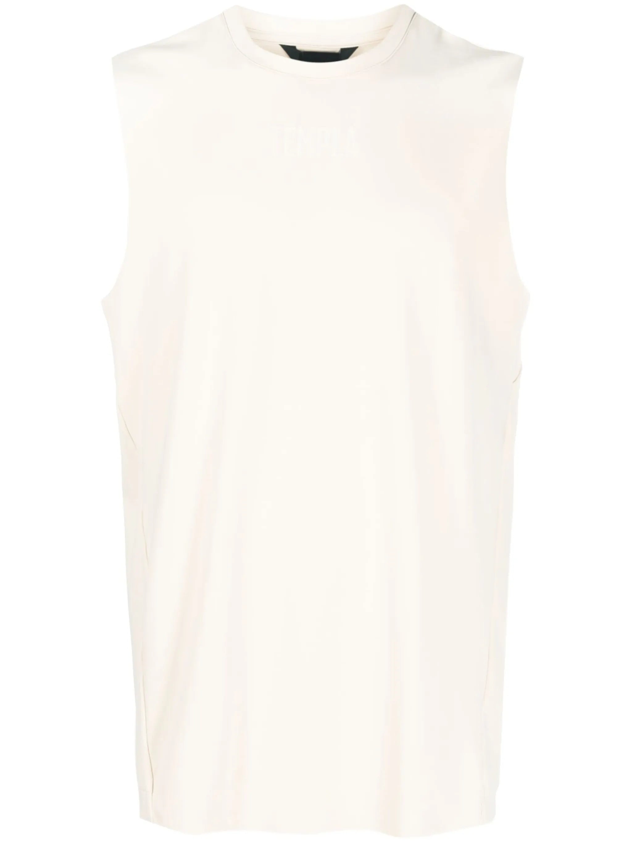 logo-embroidered tank top