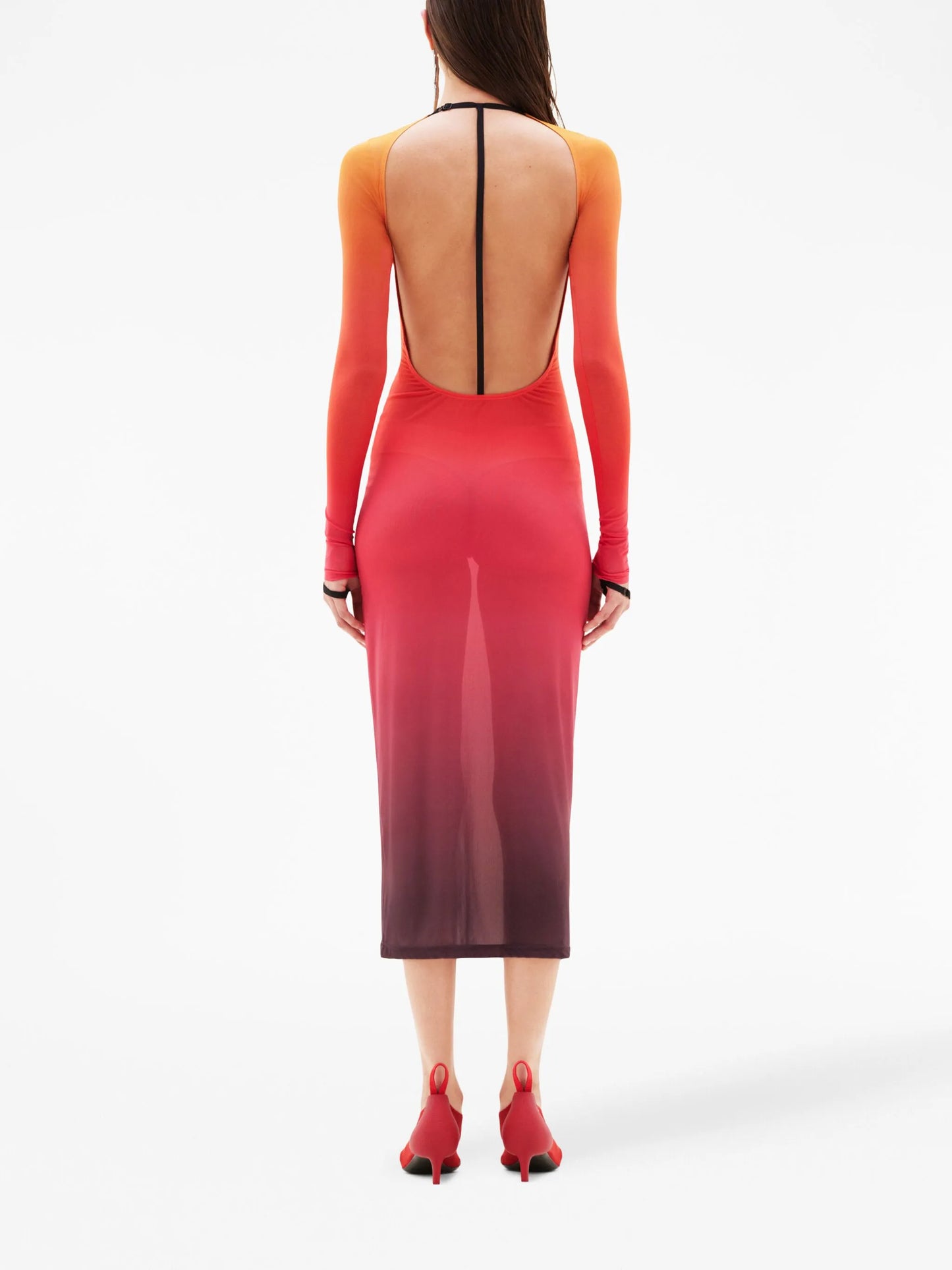 Sunset gradient-effect dress
