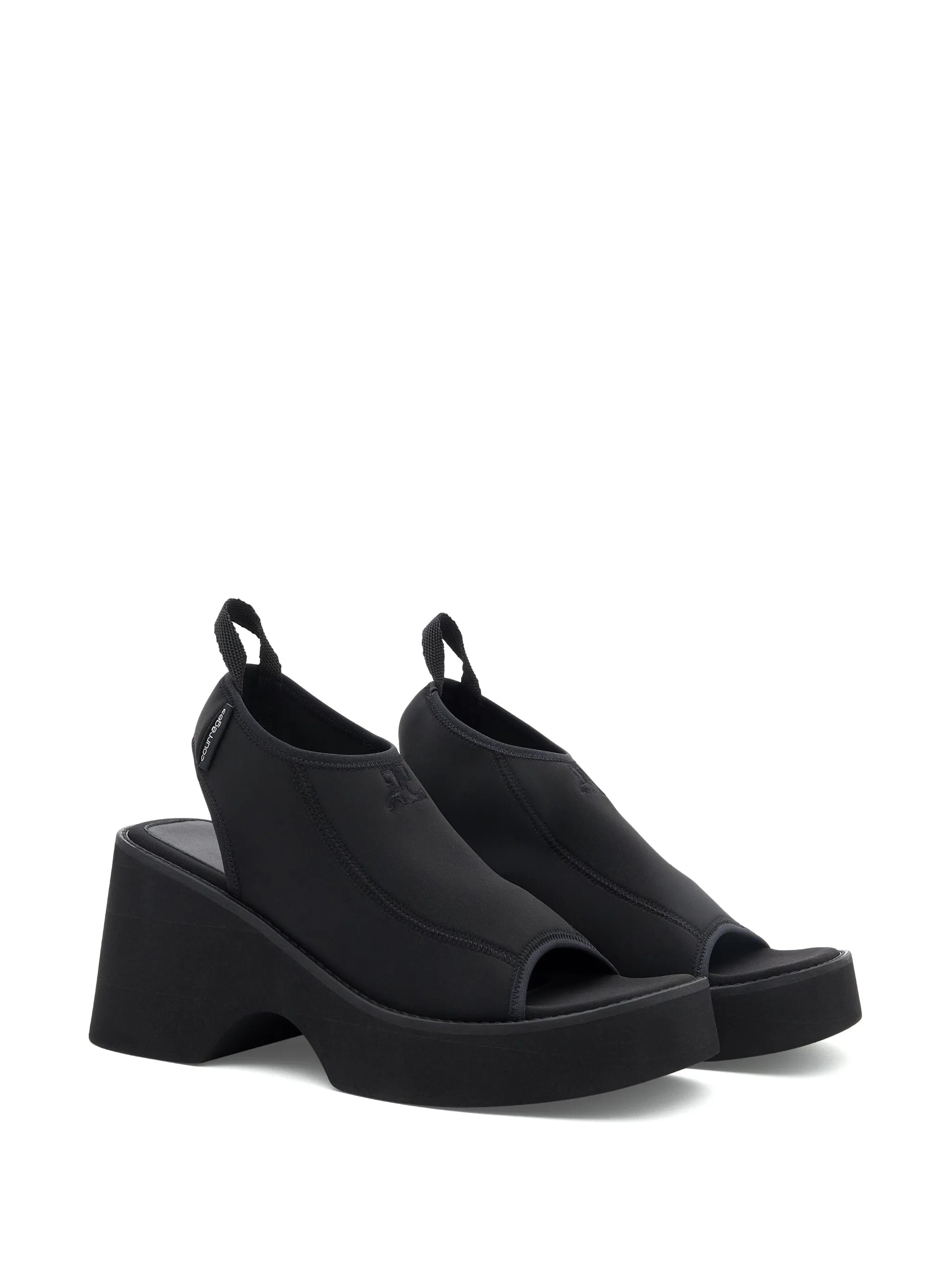 Wave logo-embroidered sandals