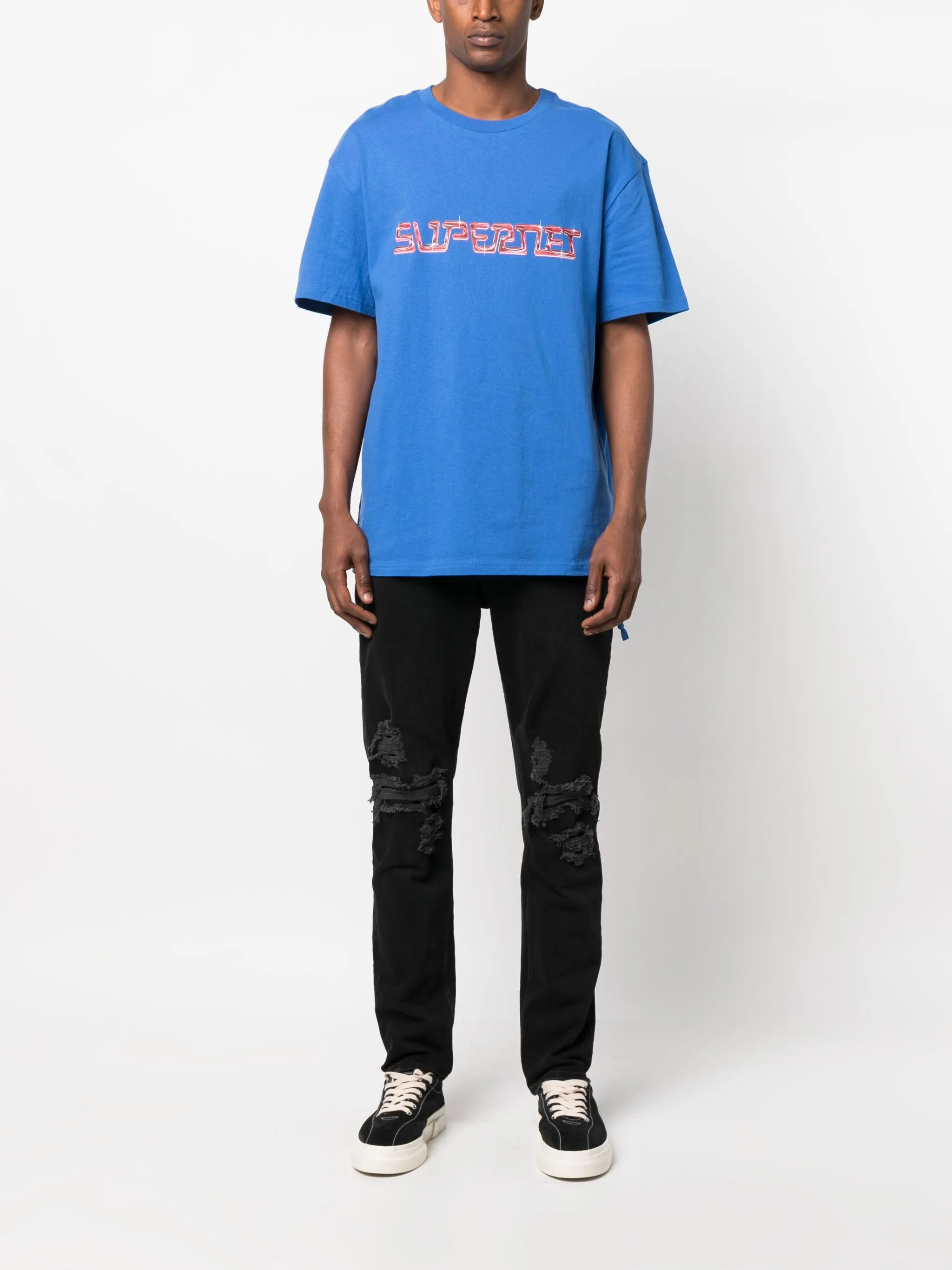 Supernet-print cotton T-shirt