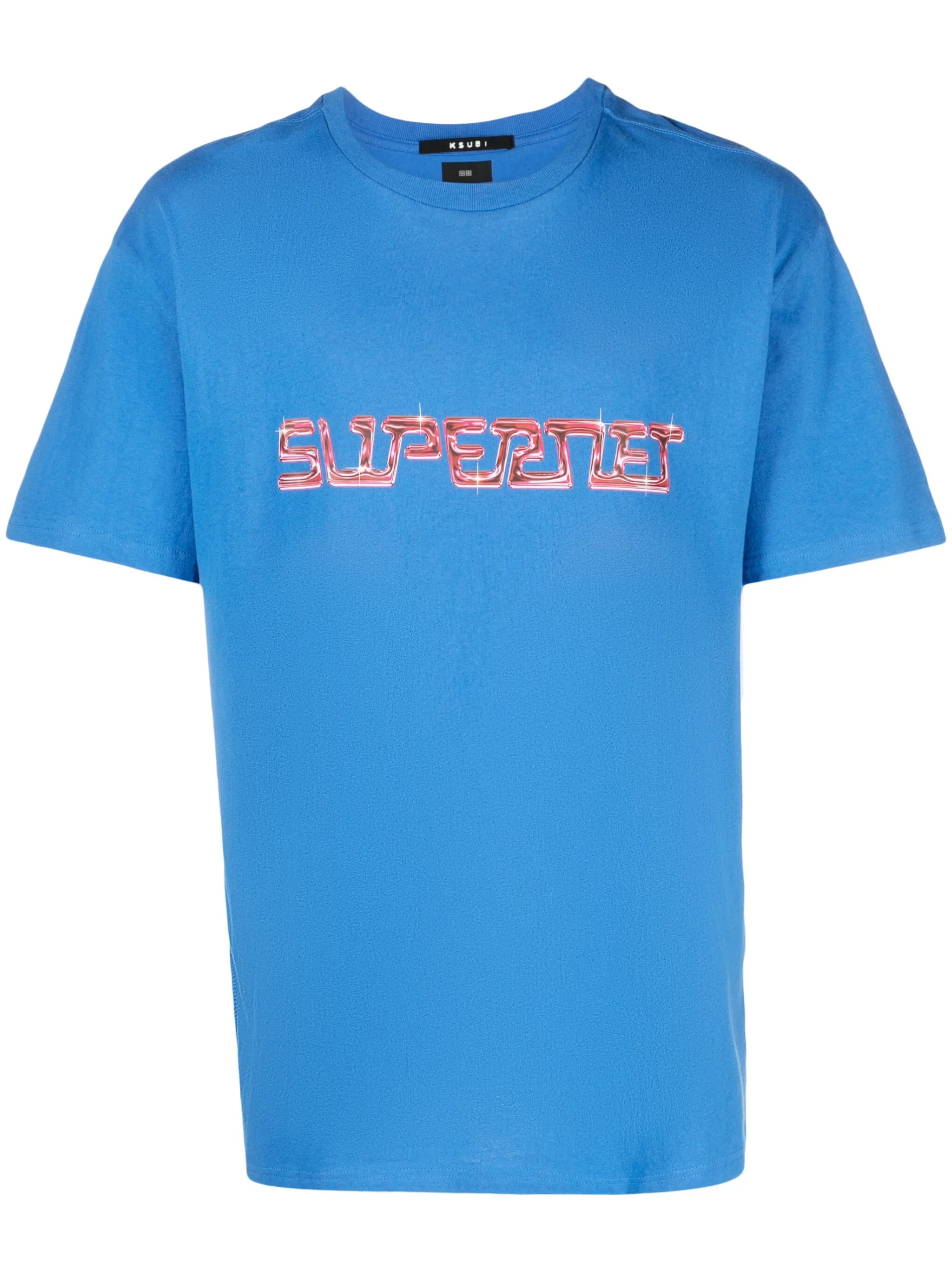 Supernet-print cotton T-shirt