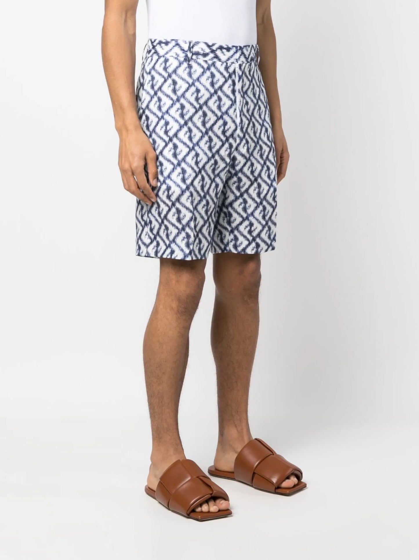 monogram-print chino shorts