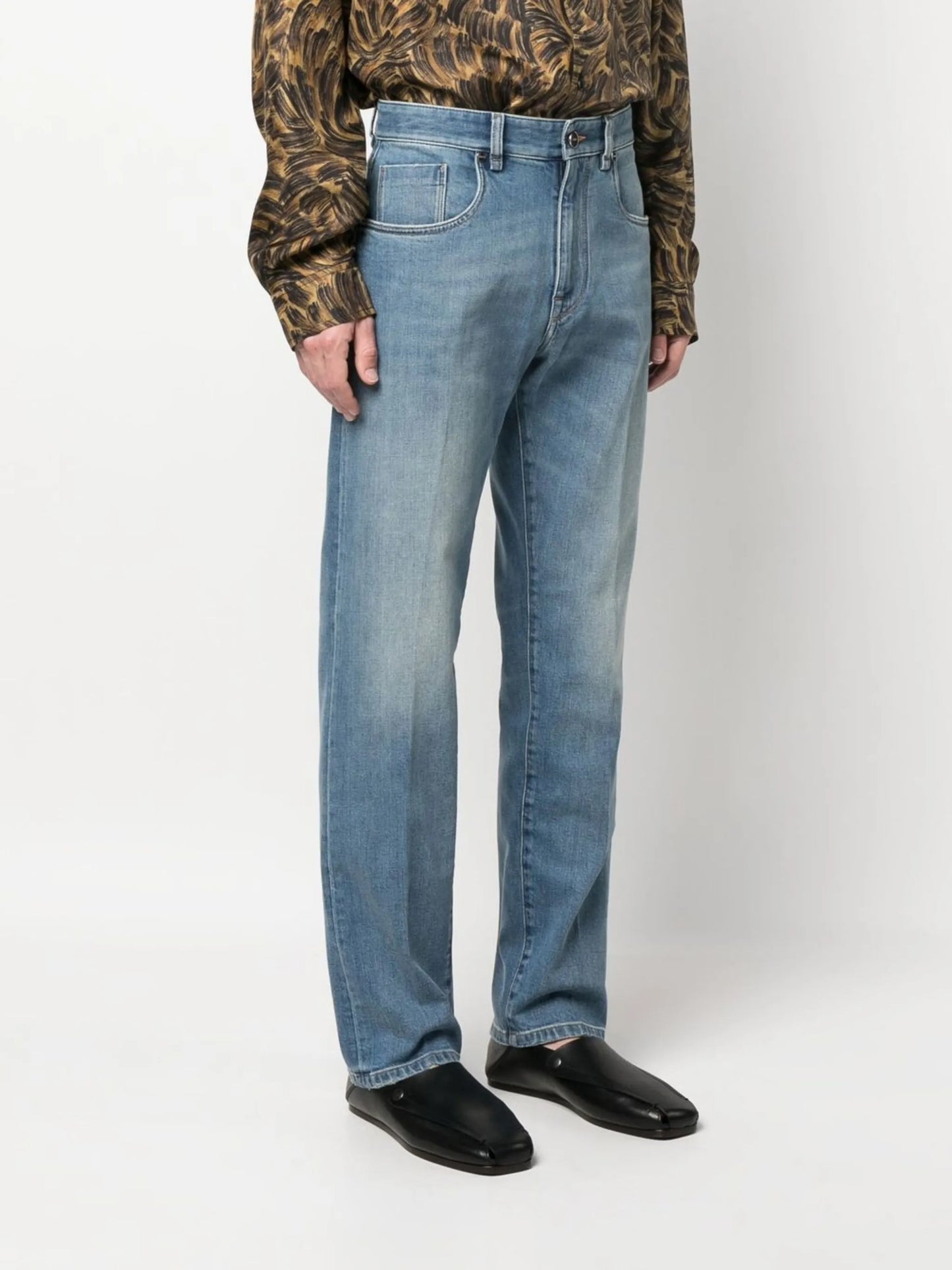 logo-patch straight-leg jeans