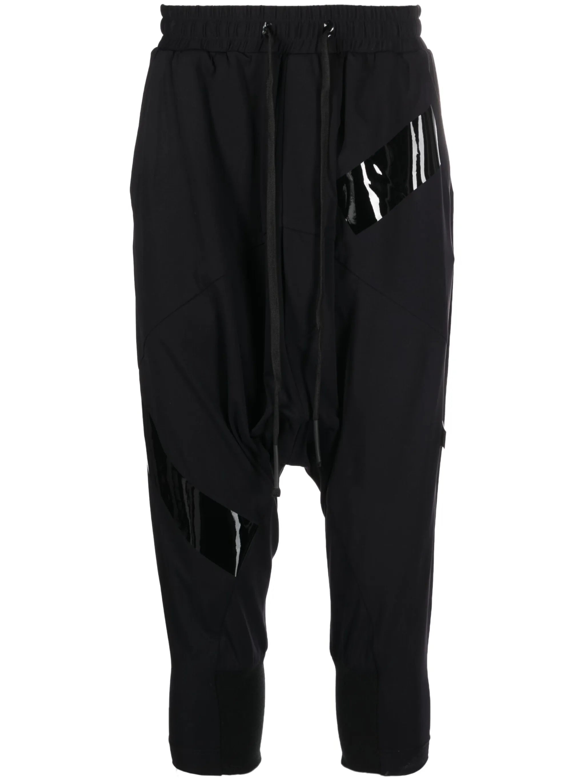 drop-crotch cropped track pants