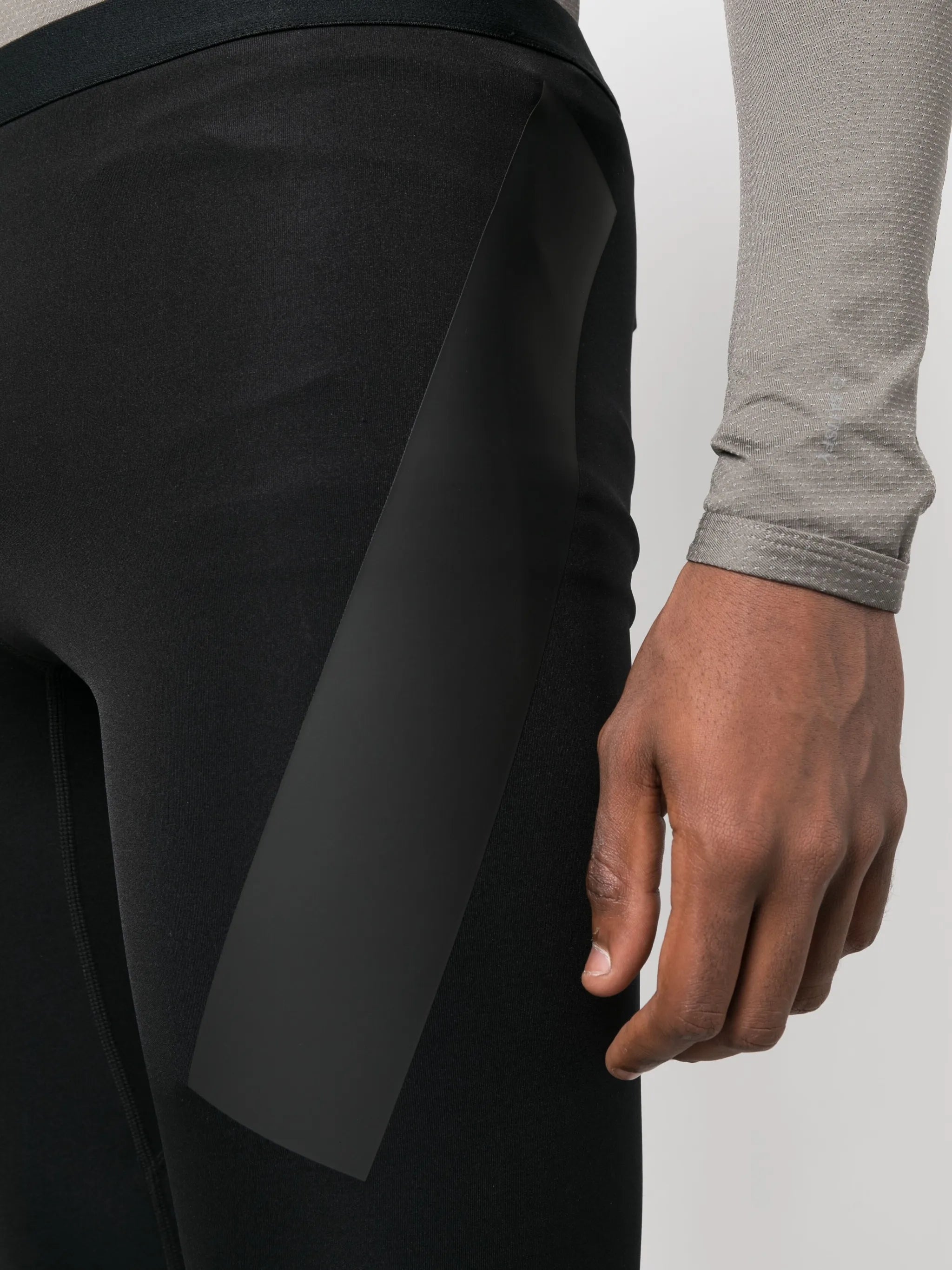 tape-detailing low-rise leggings