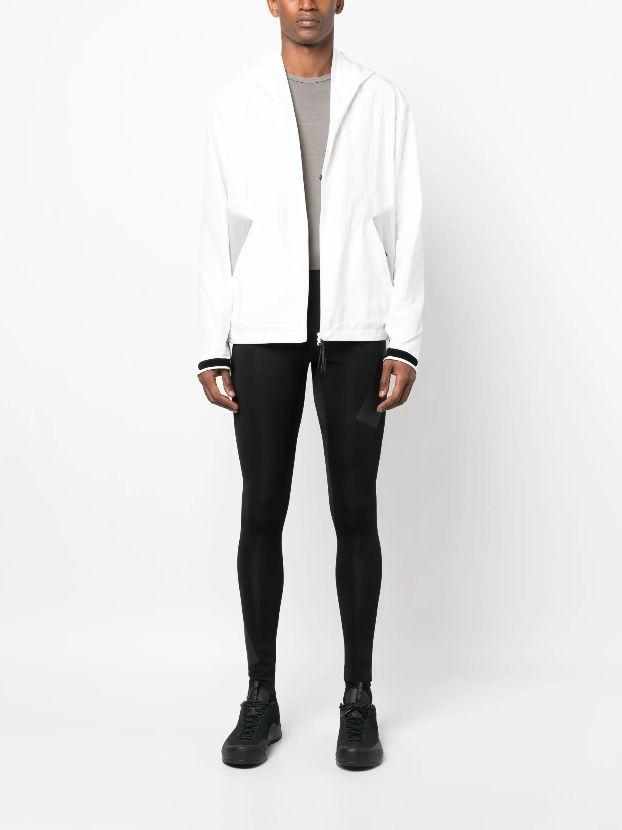 tape-detailing low-rise leggings