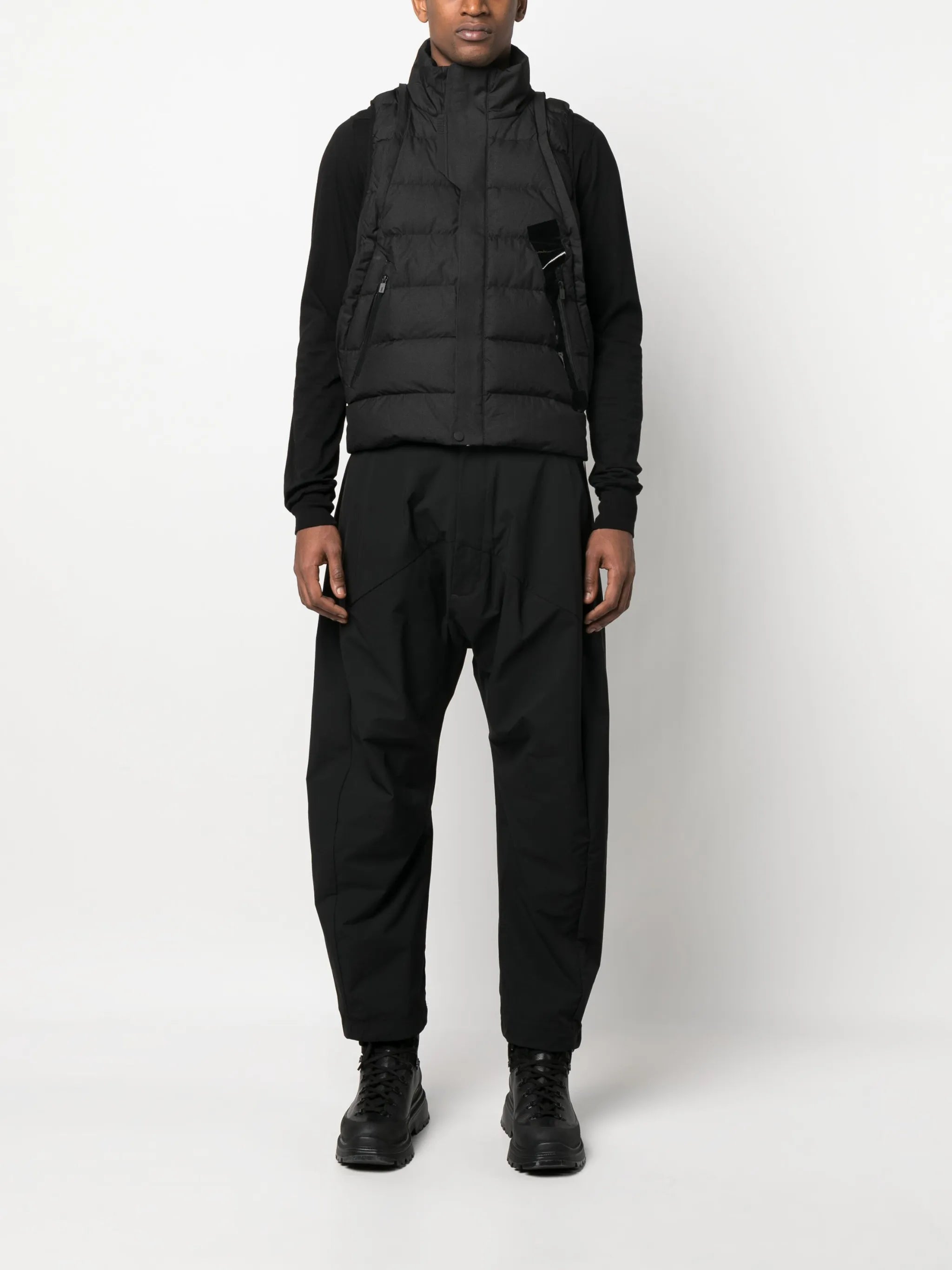 zipped-up padded jacket