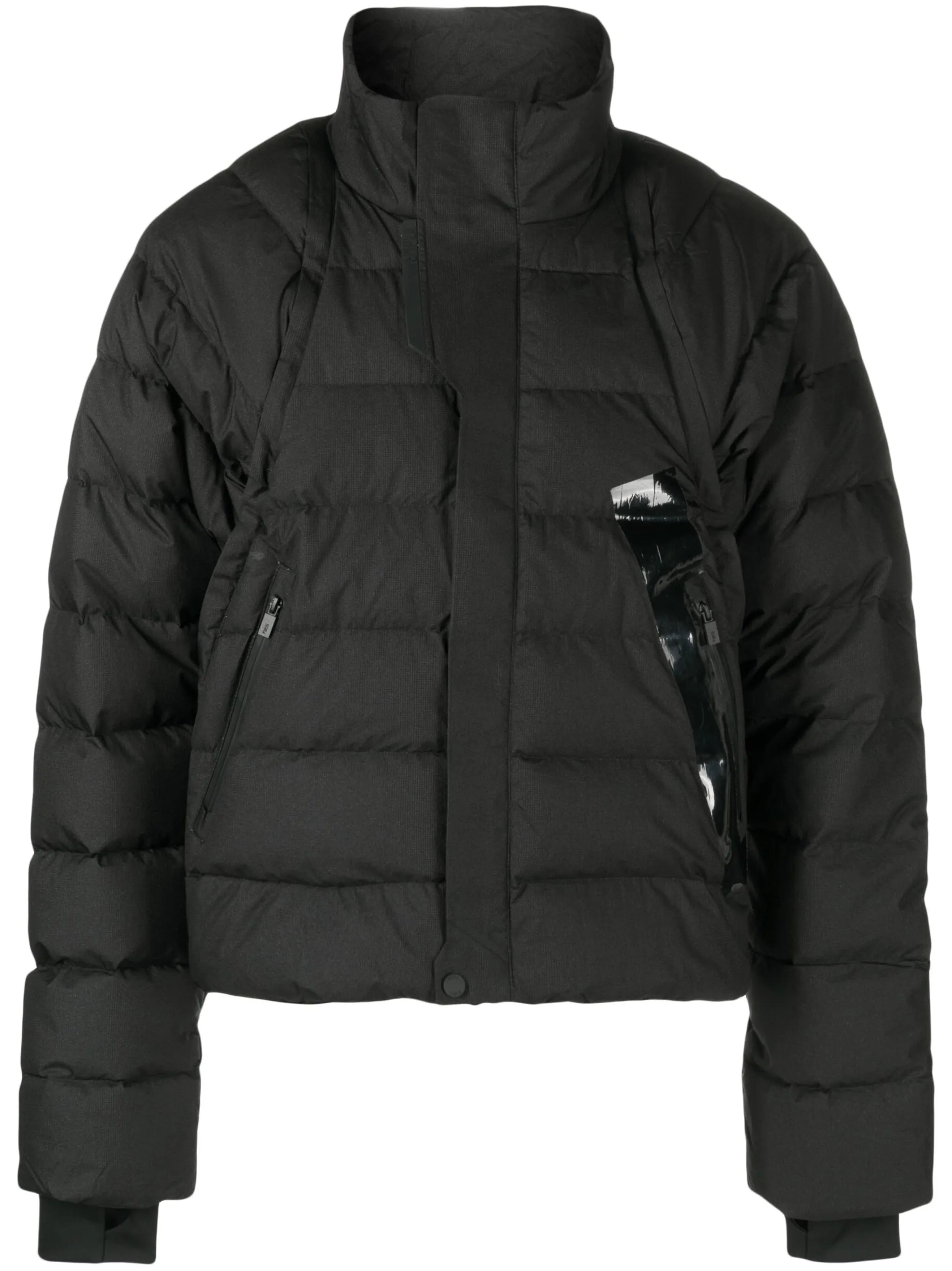 zipped-up padded jacket