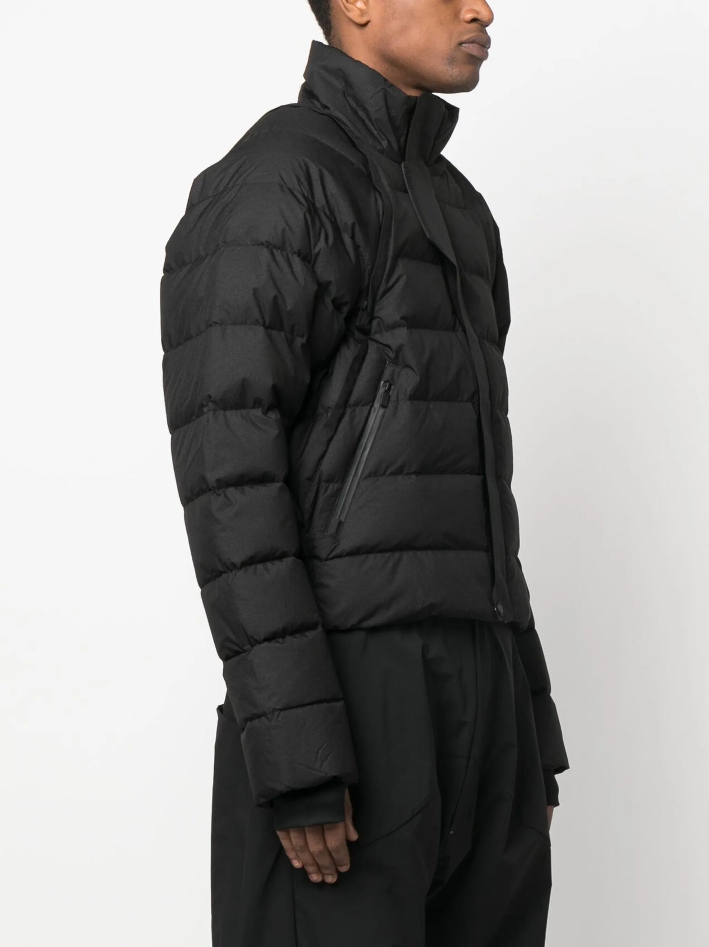 zipped-up padded jacket