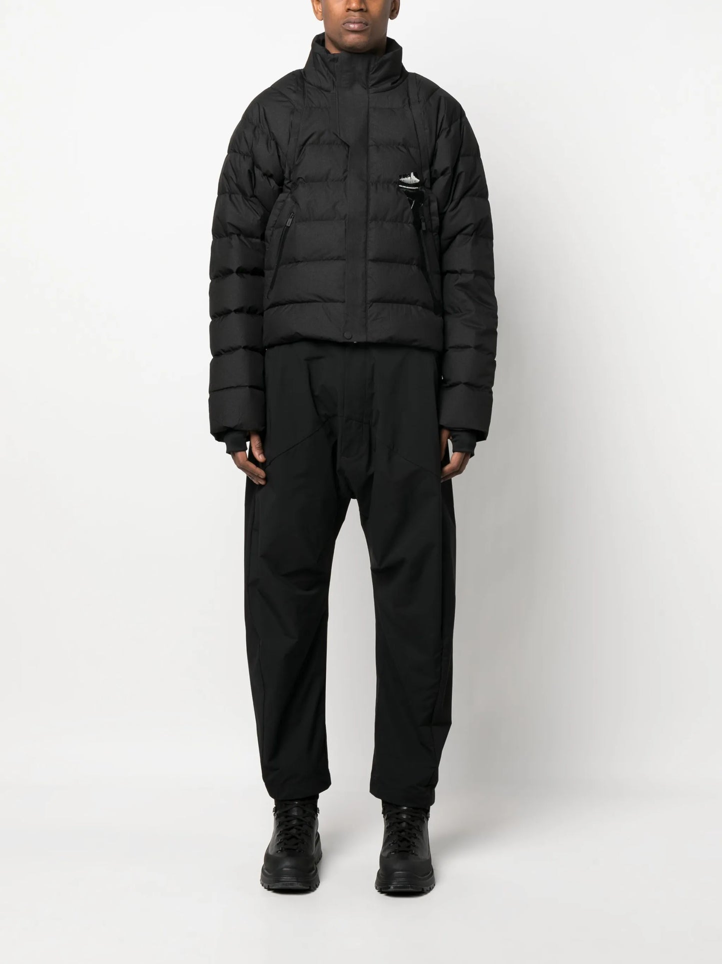 zipped-up padded jacket