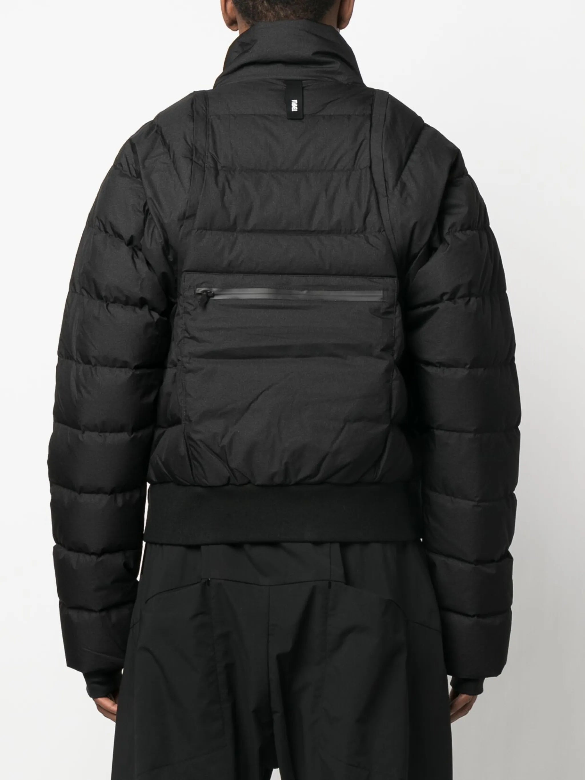 zipped-up padded jacket