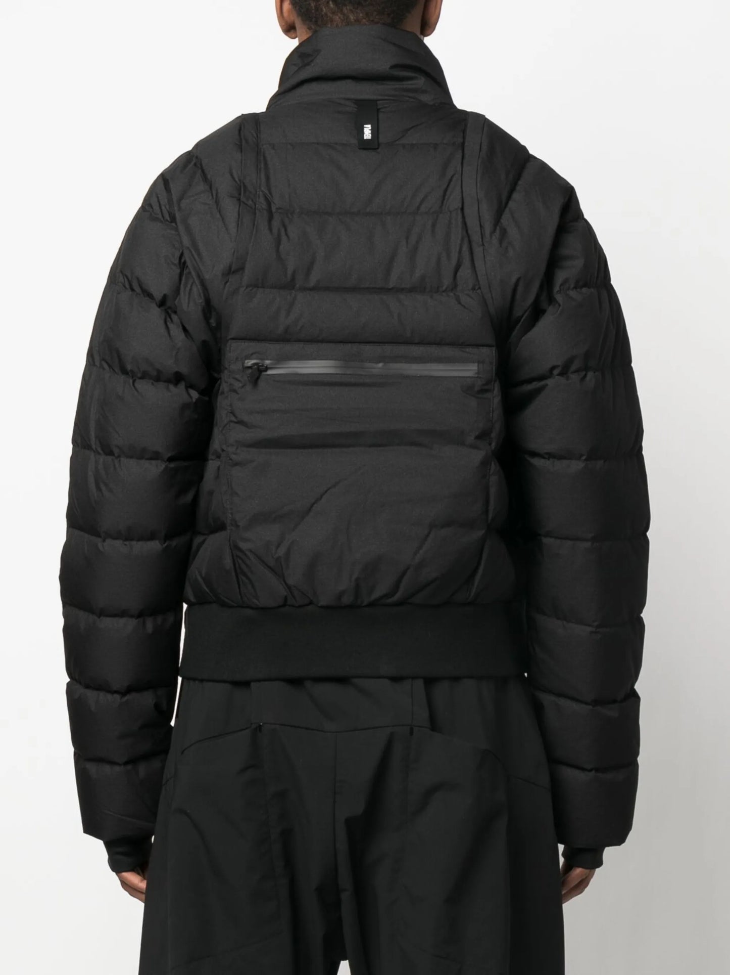zipped-up padded jacket