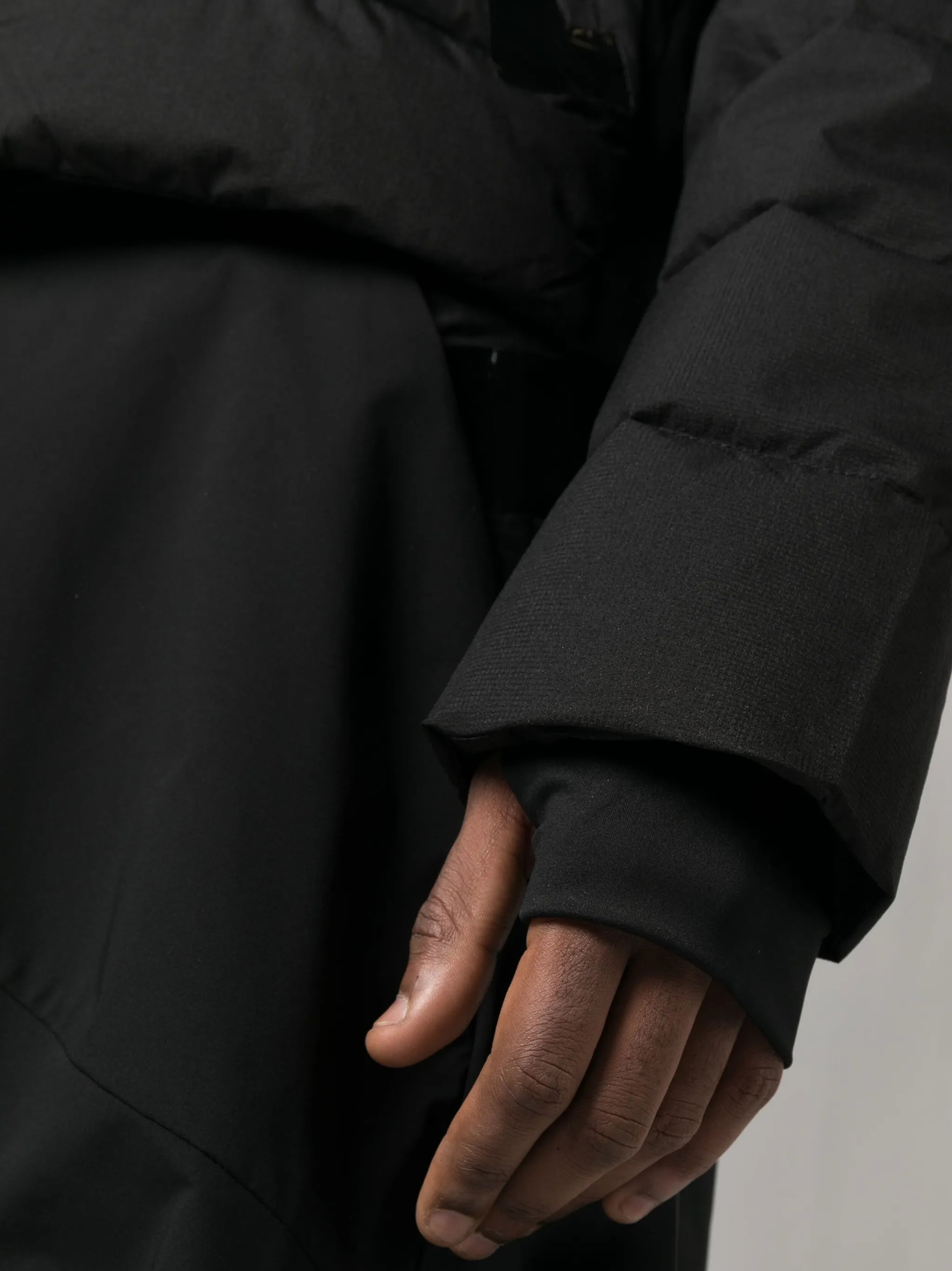 zipped-up padded jacket